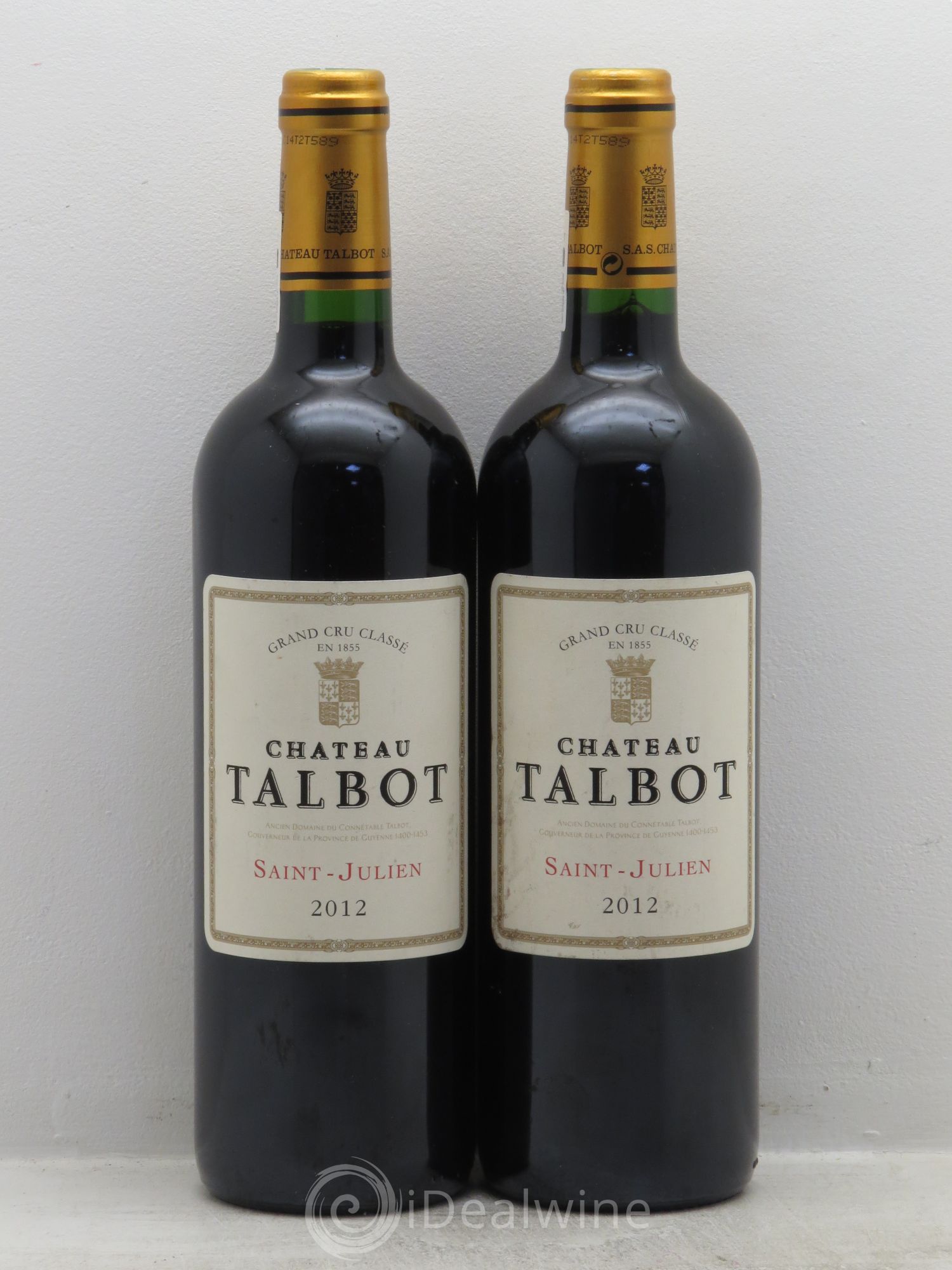 Château Talbot 4ème Grand Cru Classé 2012 - Lot de 2 bouteilles - 0