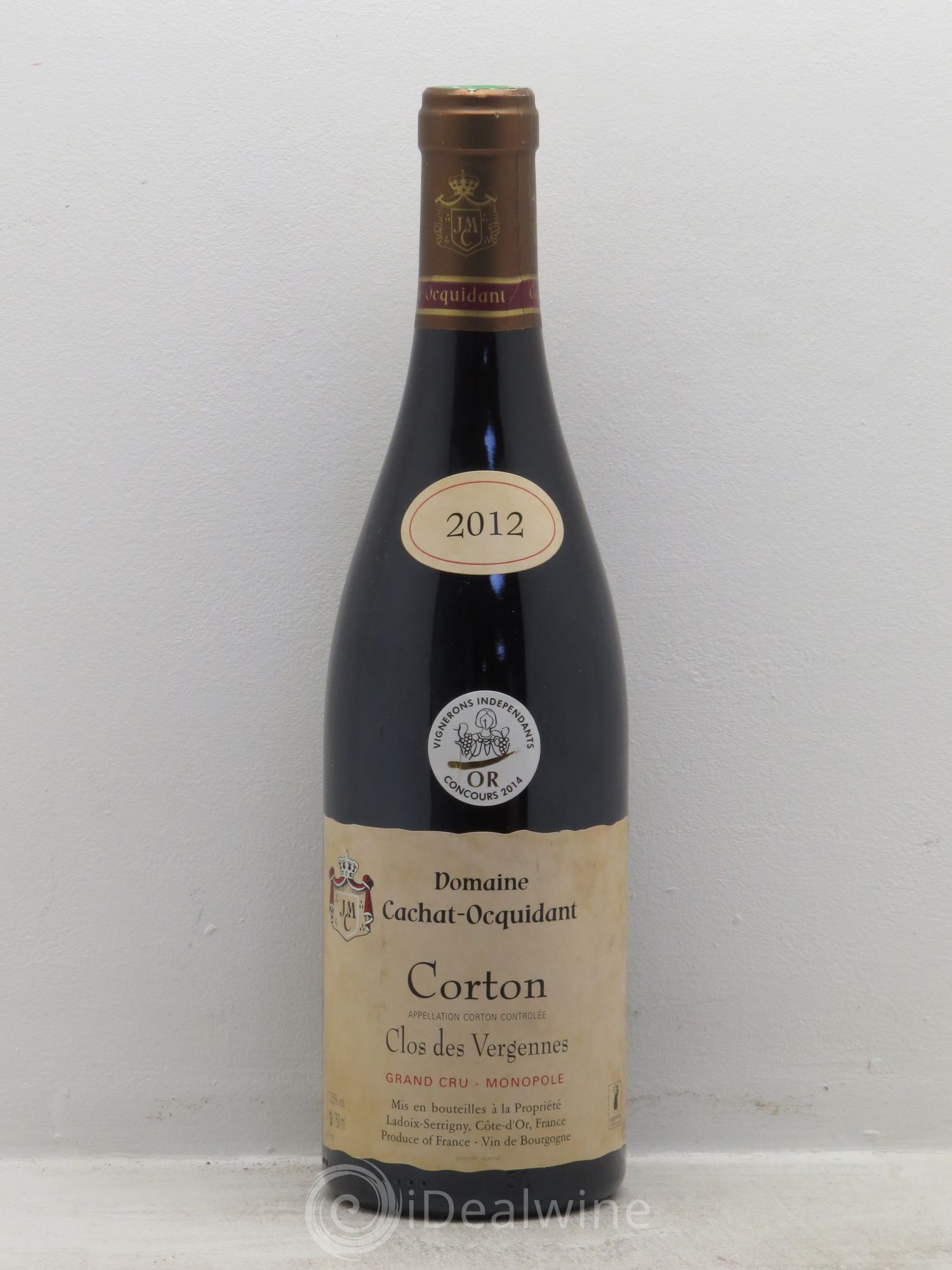Corton Grand Cru Domaine Cachat Ocquidant 2012 - Posten von 1 Flasche - 0