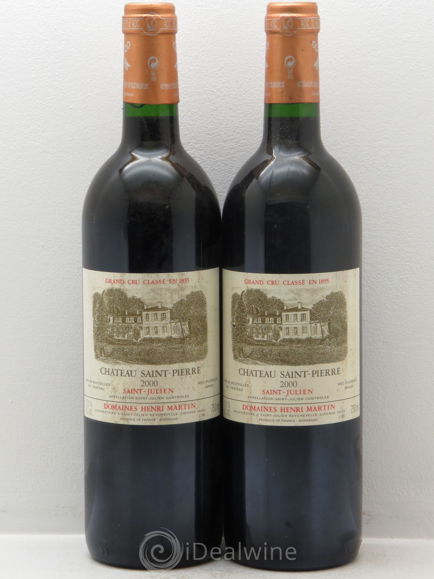 Château Saint-Pierre 4ème Grand Cru Classé 2000 - Lot de 2 bouteilles - 0