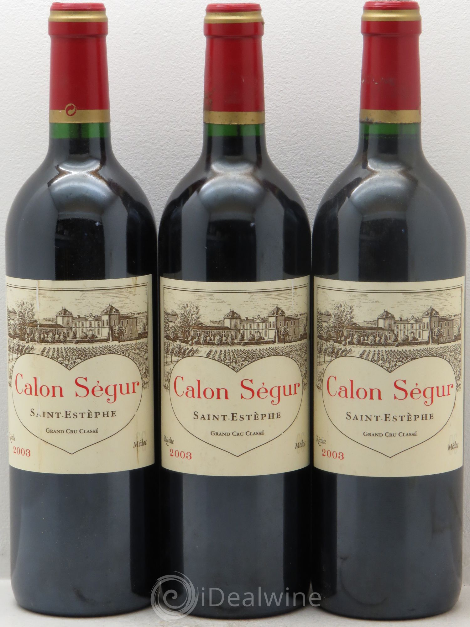 Château Calon Ségur 3ème Grand Cru Classé 2003 - Lot de 3 bouteilles - 0
