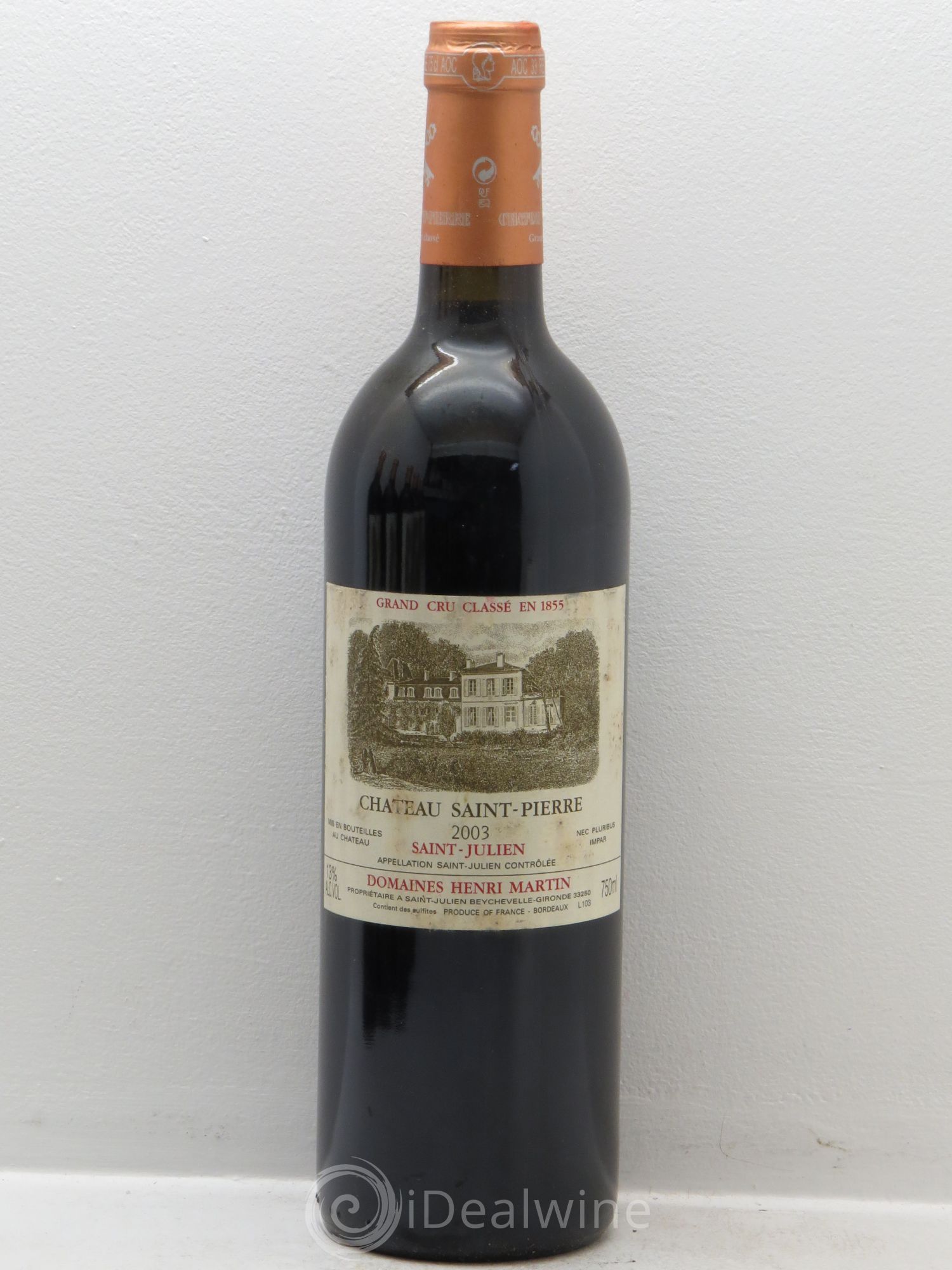 Château Saint-Pierre 4ème Grand Cru Classé 2003 - Lot de 6 bouteilles - 0