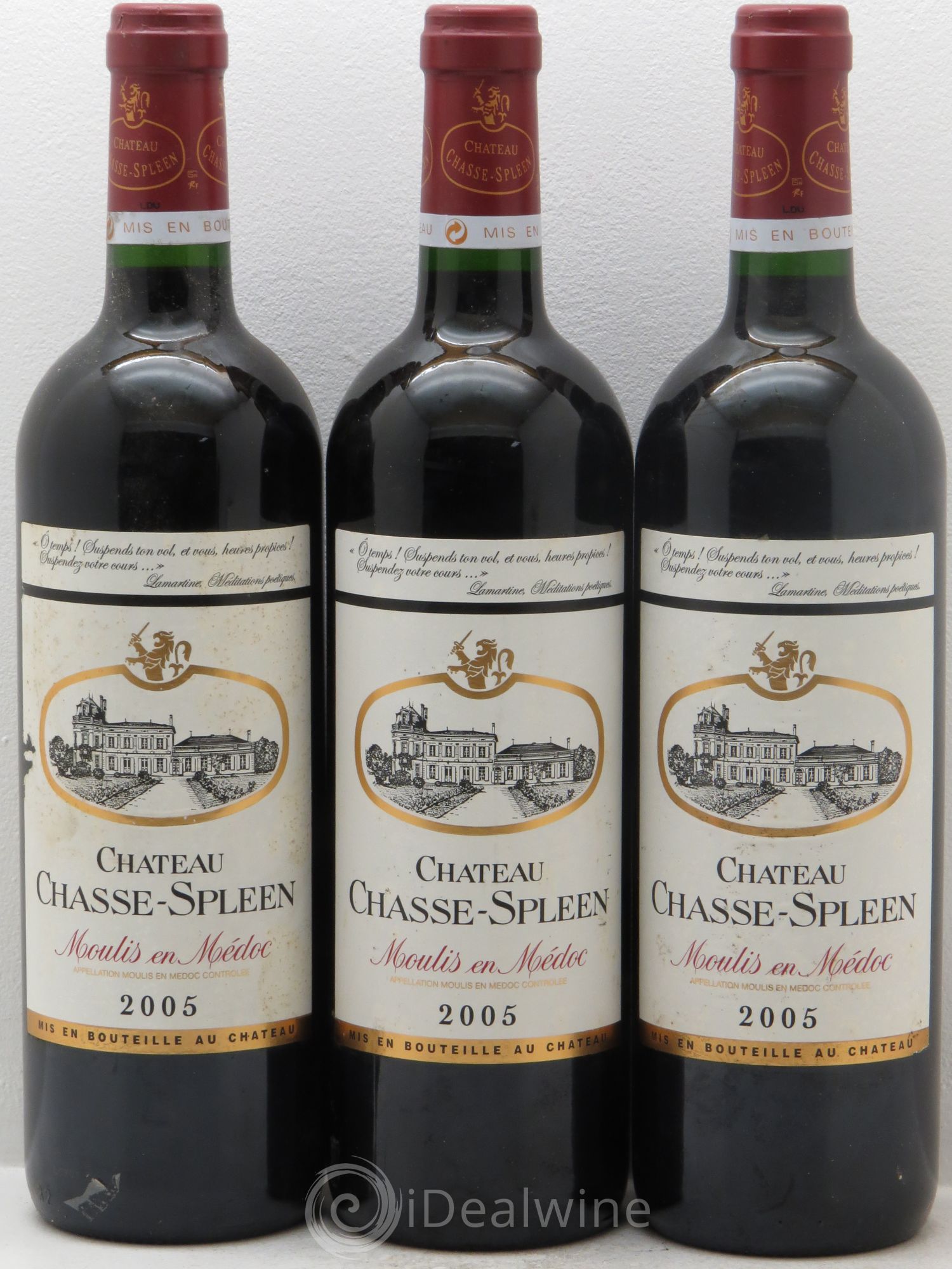 Château Chasse Spleen 2005 - Lot de 3 bouteilles - 0
