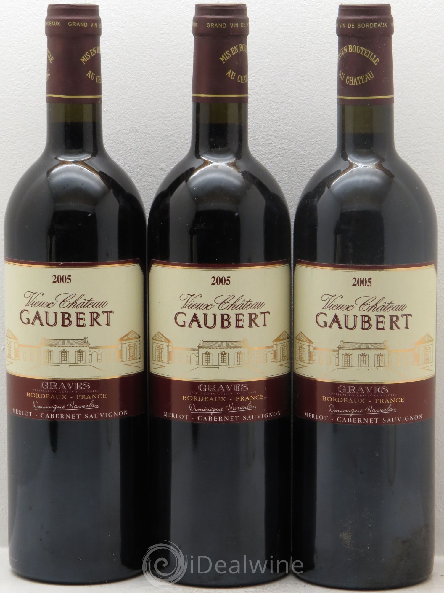 Graves Vieux Château Gaubert 2005 - Posten von 3 Flaschen - 0
