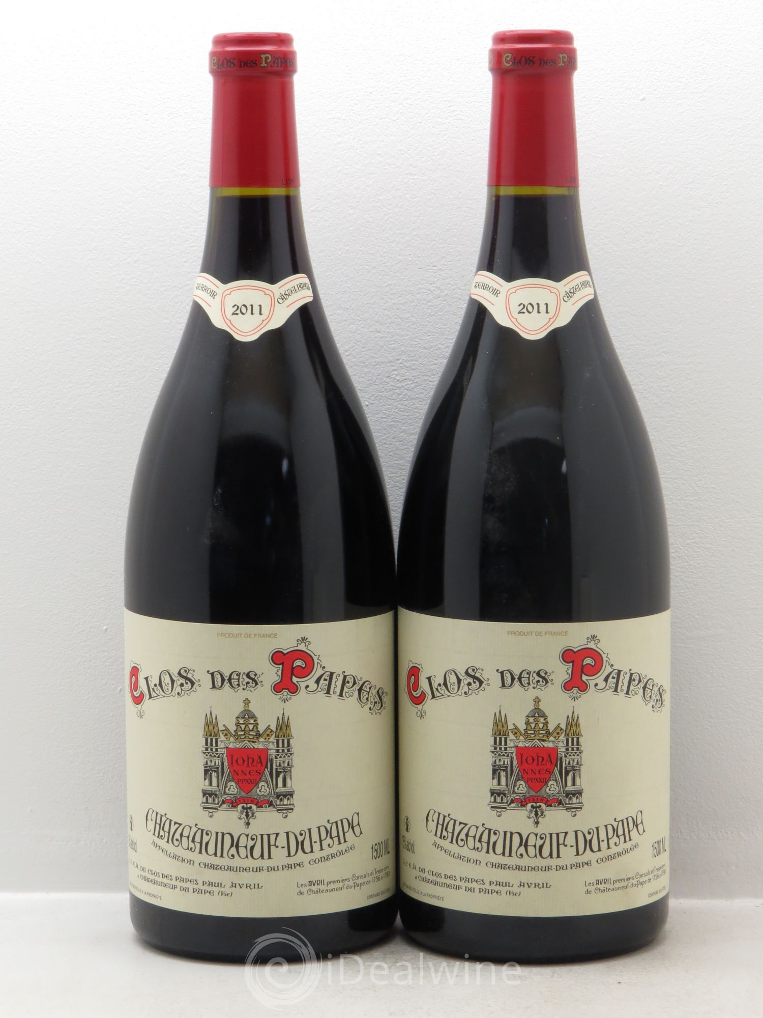 Châteauneuf-du-Pape Clos des Papes - Paul Avril 2011 - Lot de 2 magnums - 0
