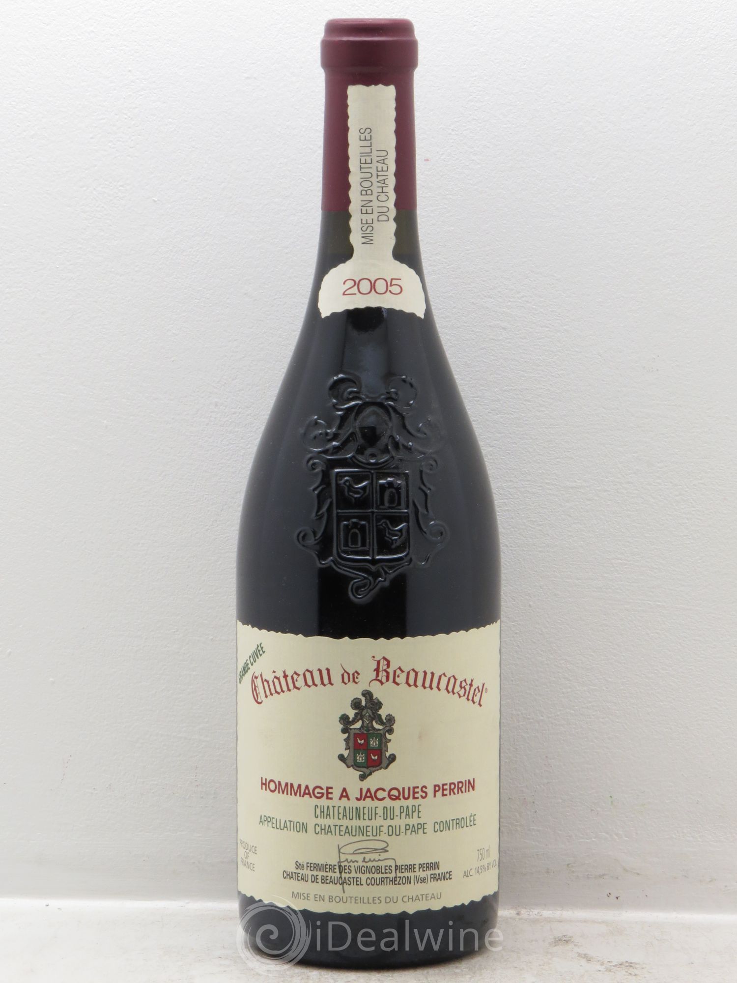 Châteauneuf-du-Pape Château de Beaucastel Hommage à Jacques Perrin Famille Perrin 2005 - Lot de 1 bouteille - 0