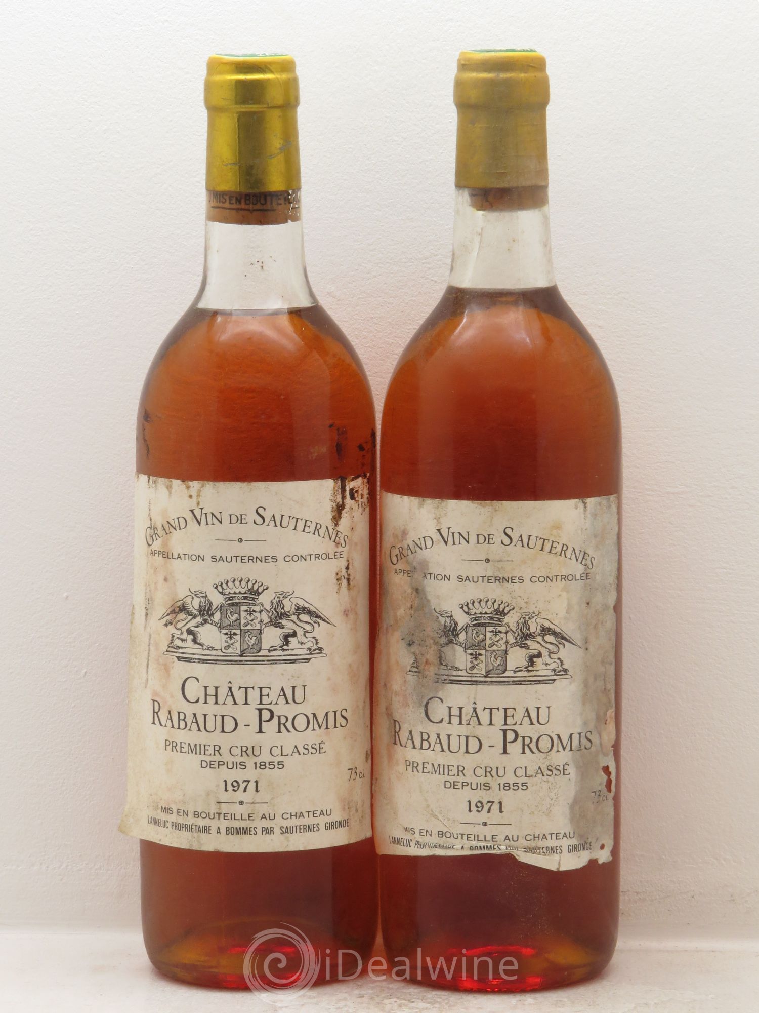 Château Rabaud Promis 1er Grand Cru Classé 1971 - Lotto di 2 bottiglie - 0