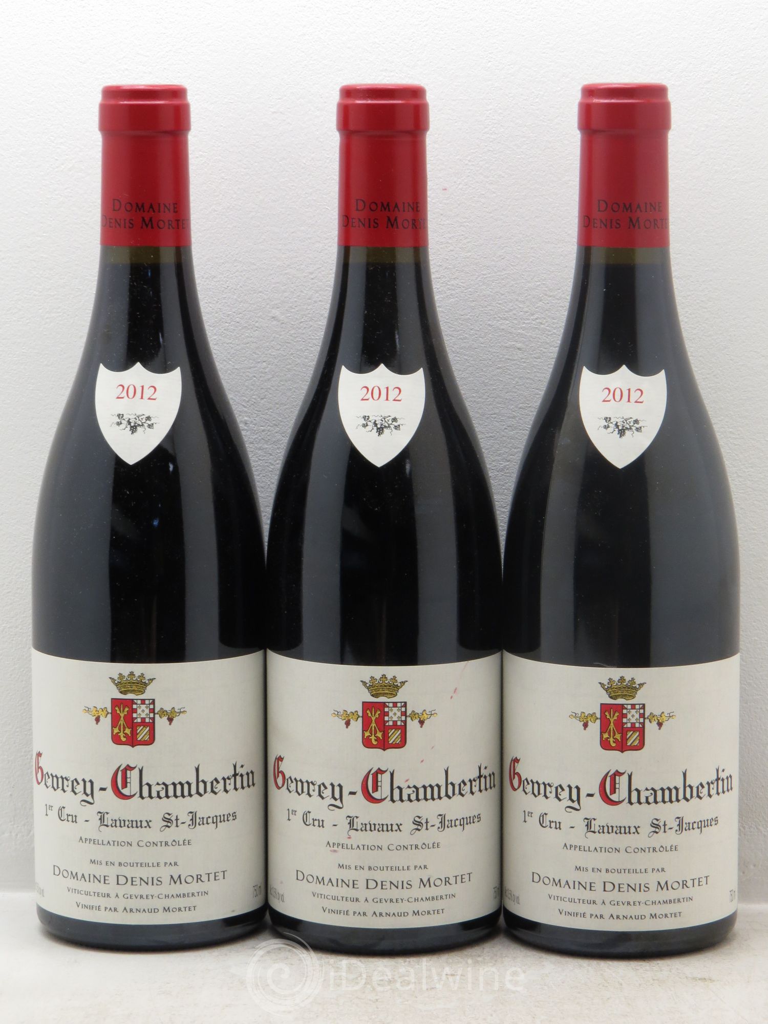 Gevrey-Chambertin 1er Cru Lavaux Saint Jacques Denis Mortet (Domaine) 2012 - Lotto di 3 bottiglie - 0