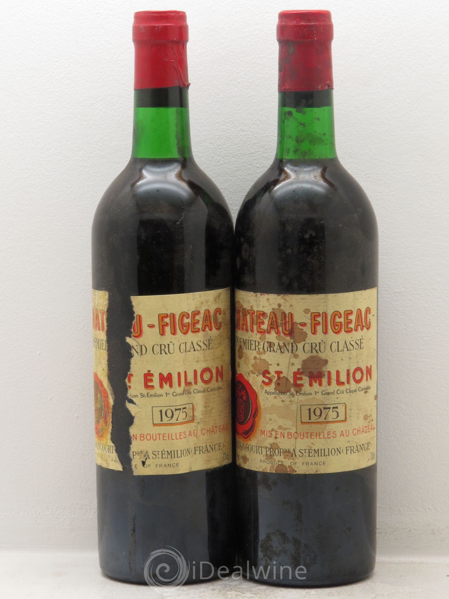 Château Figeac 1er Grand Cru Classé A 1975 - Lot de 2 bouteilles - 0