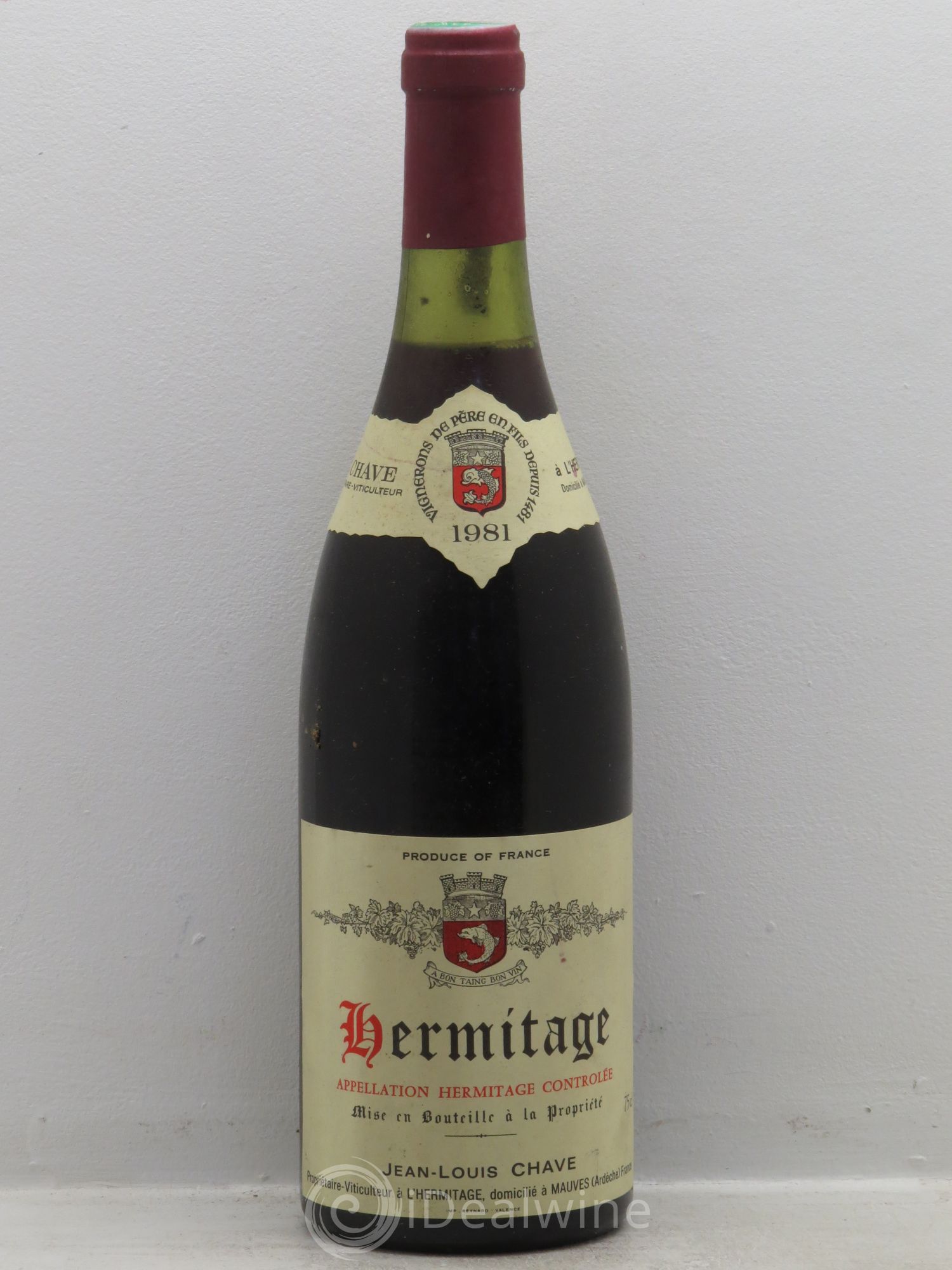 Hermitage Jean-Louis Chave 1981 - Lot de 1 bouteille - 0