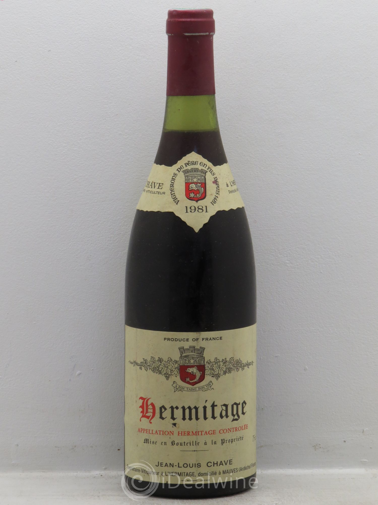 Hermitage Jean-Louis Chave 1981 - Lot de 1 bouteille - 0