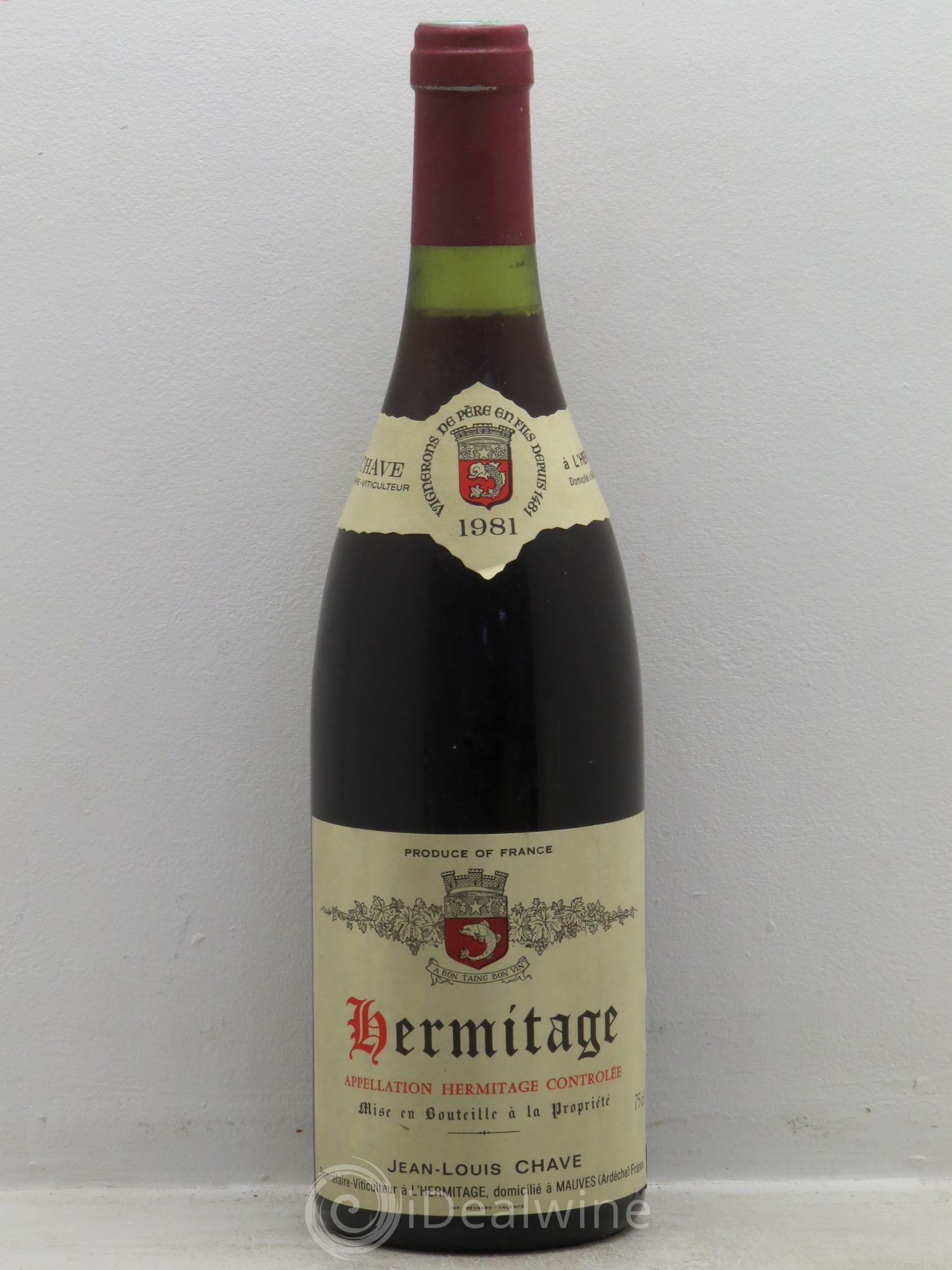Hermitage Jean-Louis Chave 1981 - Lot de 1 bouteille - 0