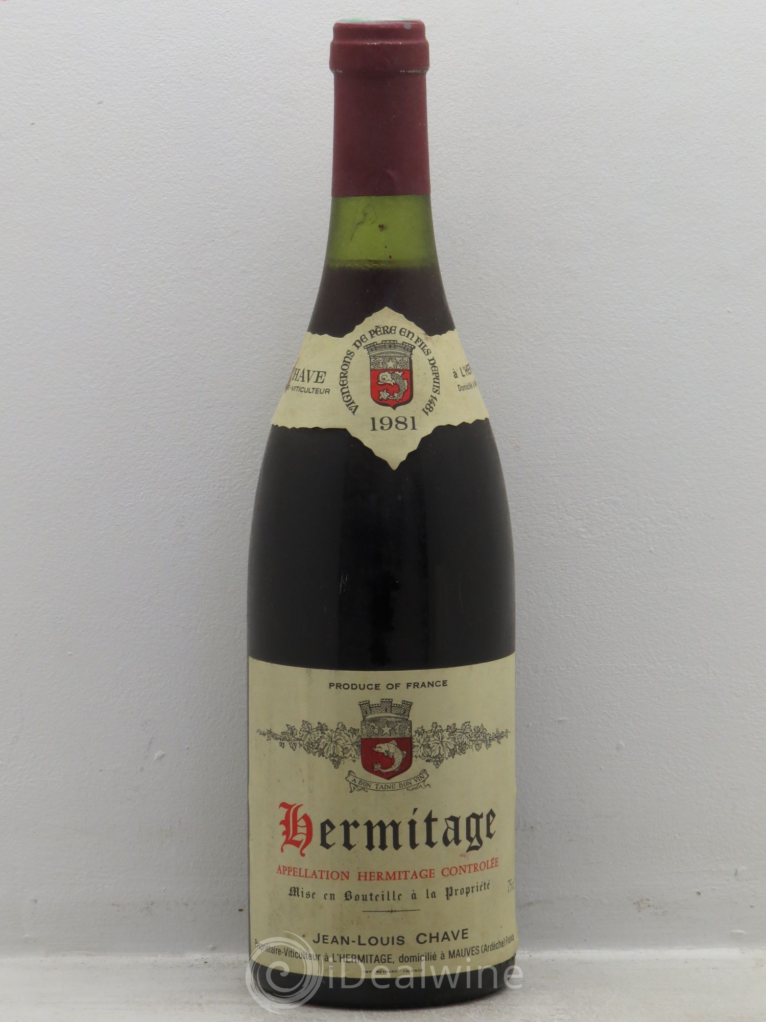 Hermitage Jean-Louis Chave 1981 - Lot de 1 bouteille - 0