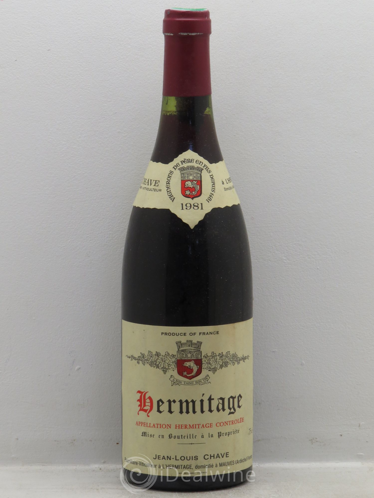 Hermitage Jean-Louis Chave 1981 - Lot de 1 bouteille - 0