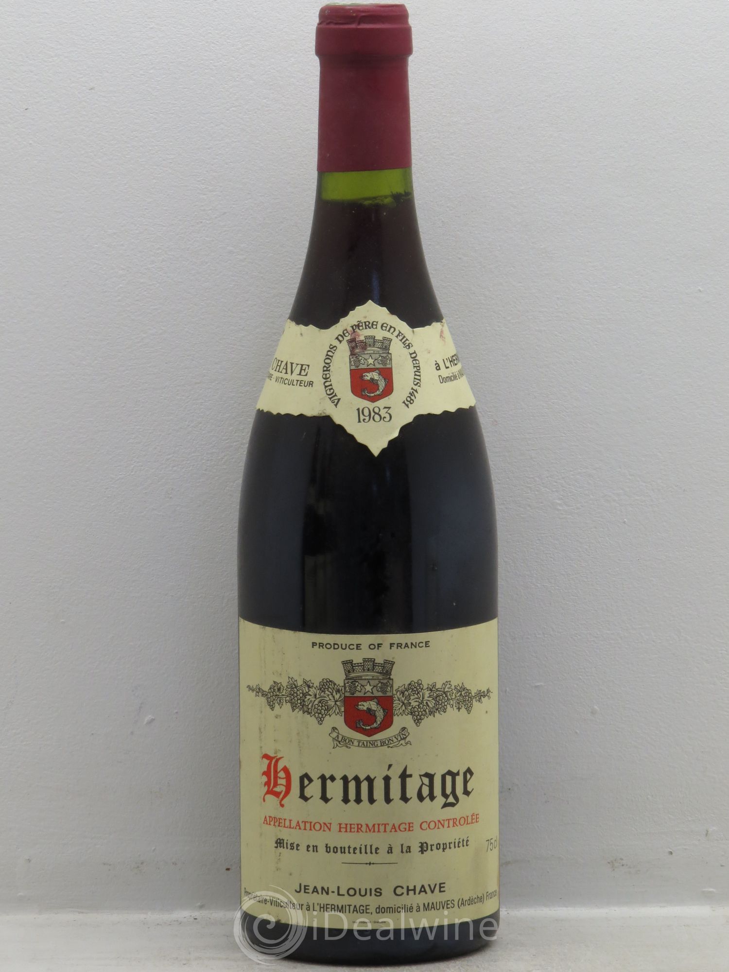 Hermitage Jean-Louis Chave 1983 - Lot de 1 bouteille - 0