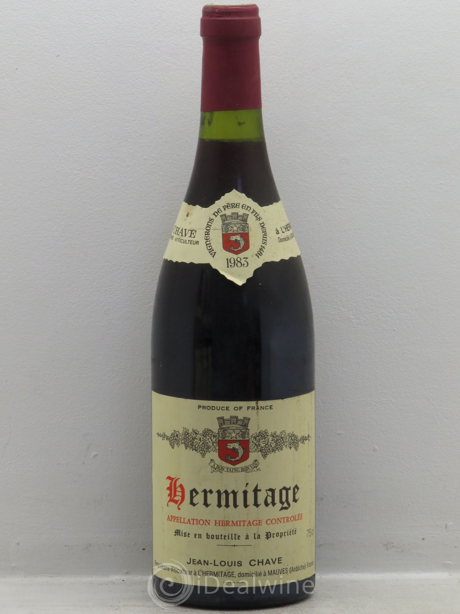 Hermitage Jean-Louis Chave 1983 - Lot de 1 bouteille - 0