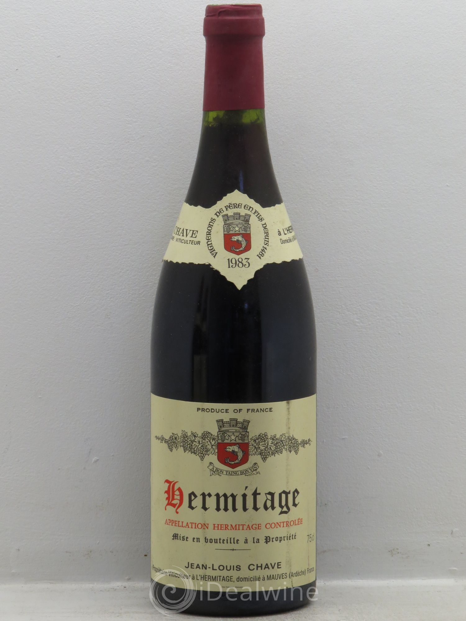 Hermitage Jean-Louis Chave 1983 - Lot de 1 bouteille - 0