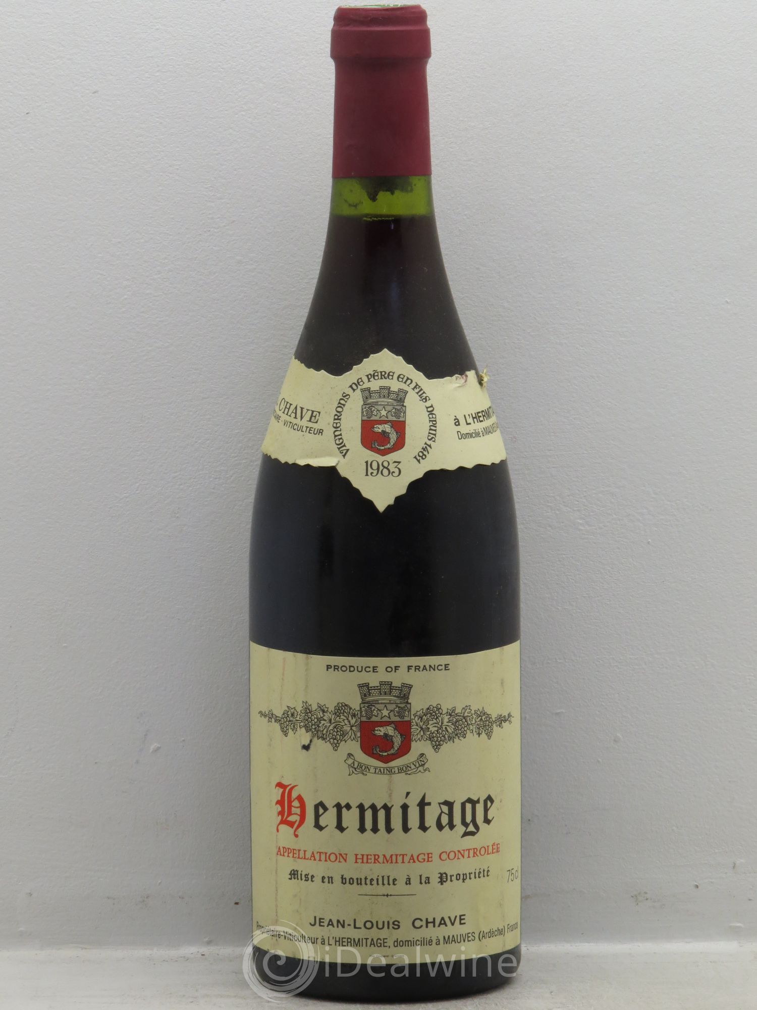 Hermitage Jean-Louis Chave 1983 - Lot de 1 bouteille - 0