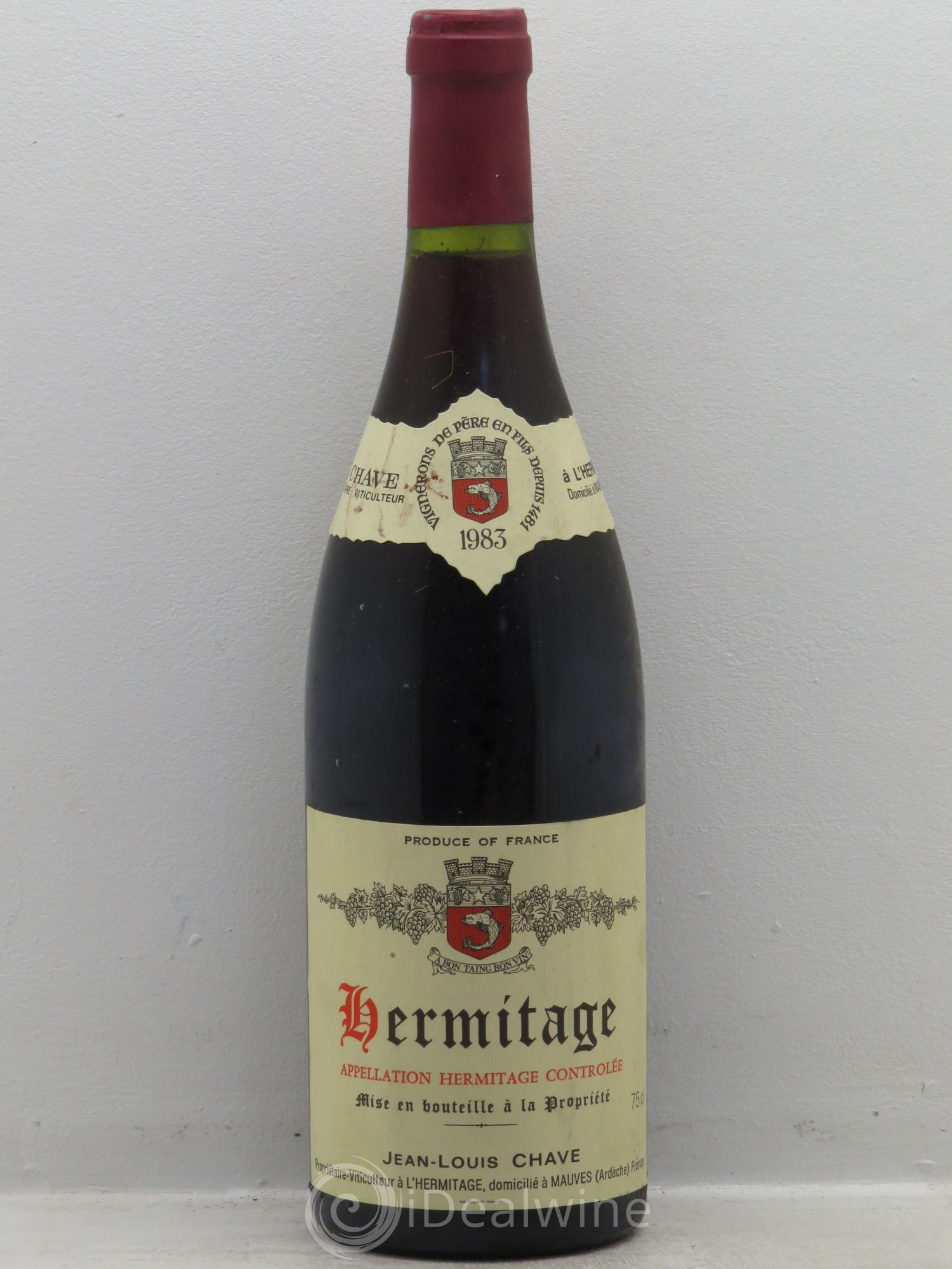 Hermitage Jean-Louis Chave 1983 - Lot de 1 bouteille - 0