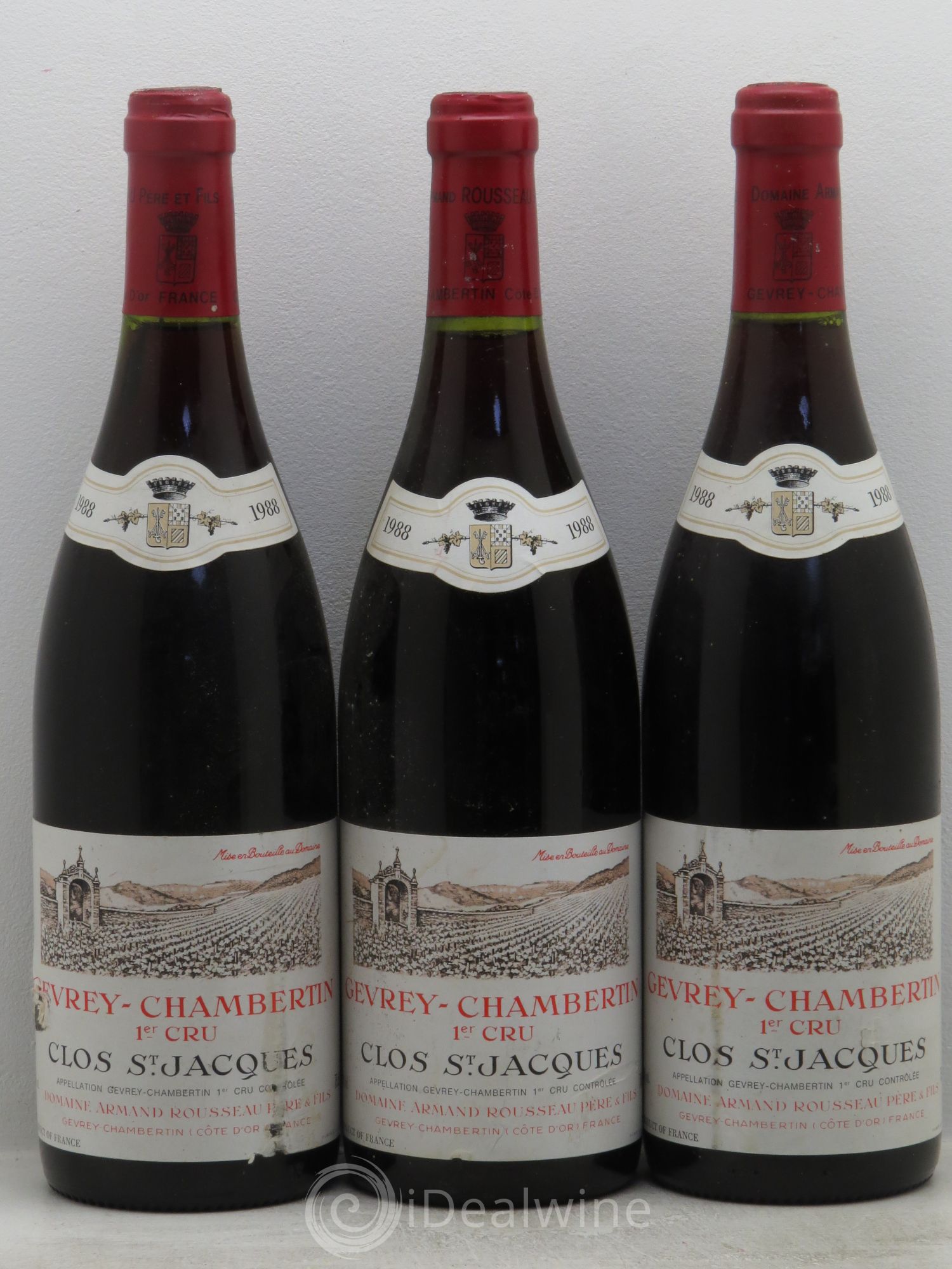 Gevrey-Chambertin 1er Cru Clos Saint-Jacques Armand Rousseau (Domaine) 1988 - Lot de 3 bouteilles - 0