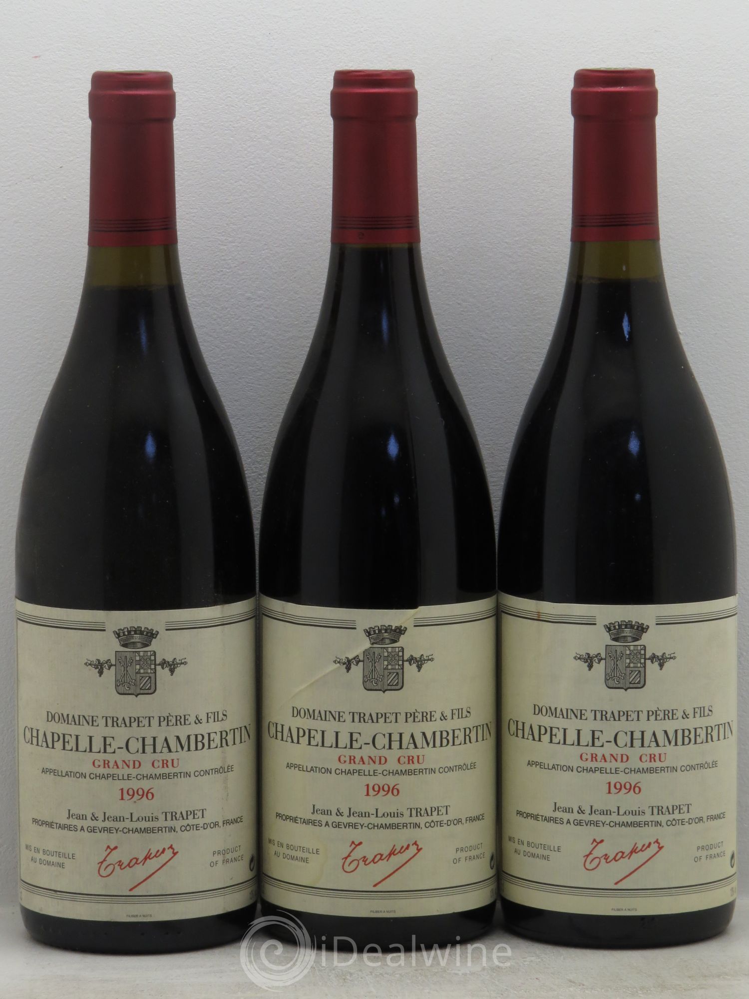 Chapelle-Chambertin Grand Cru Domaine Trapet 1996 - Lot de 3 bouteilles - 0