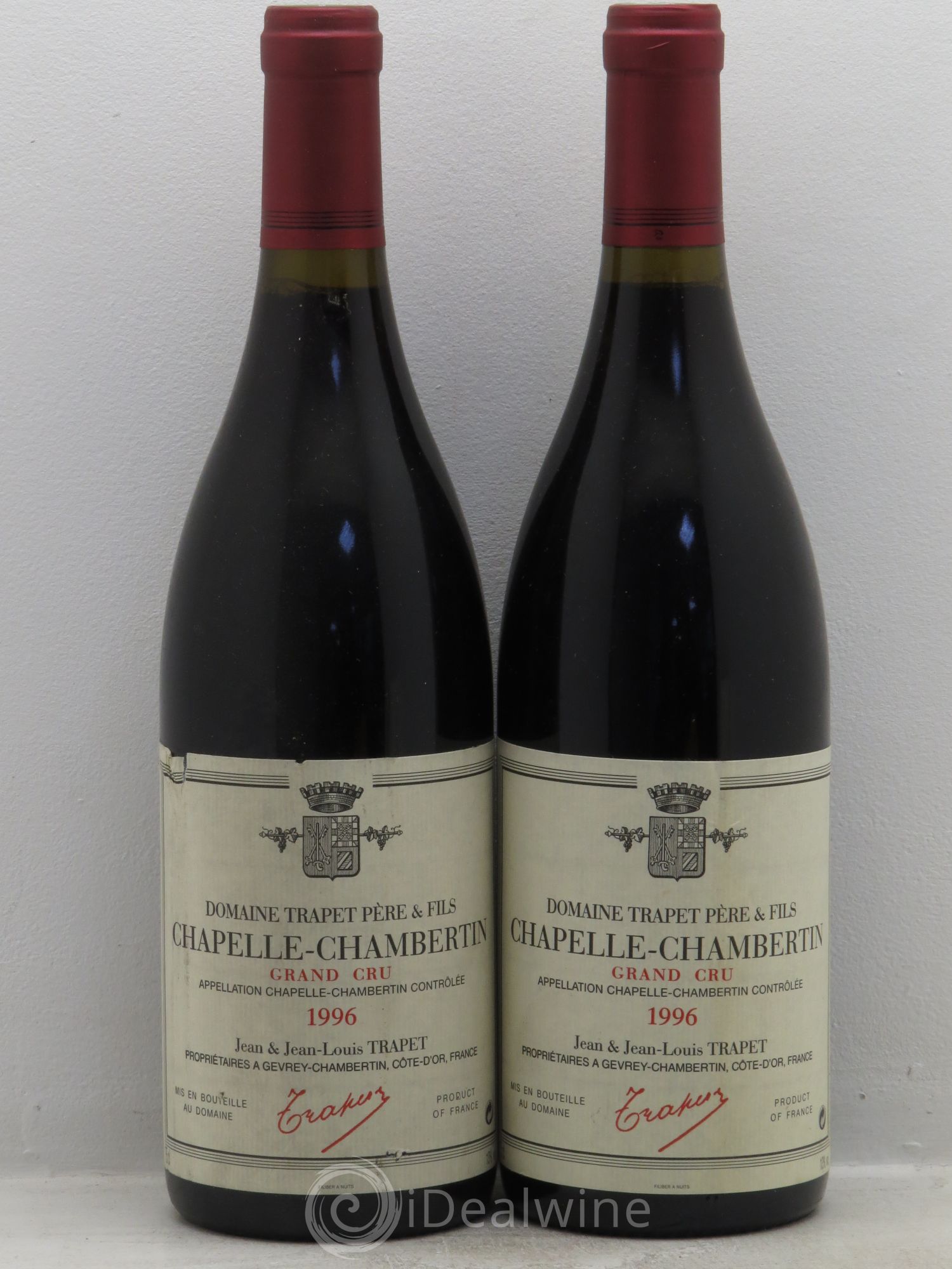 Chapelle-Chambertin Grand Cru Domaine Trapet 1996 - Lot de 2 bouteilles - 0