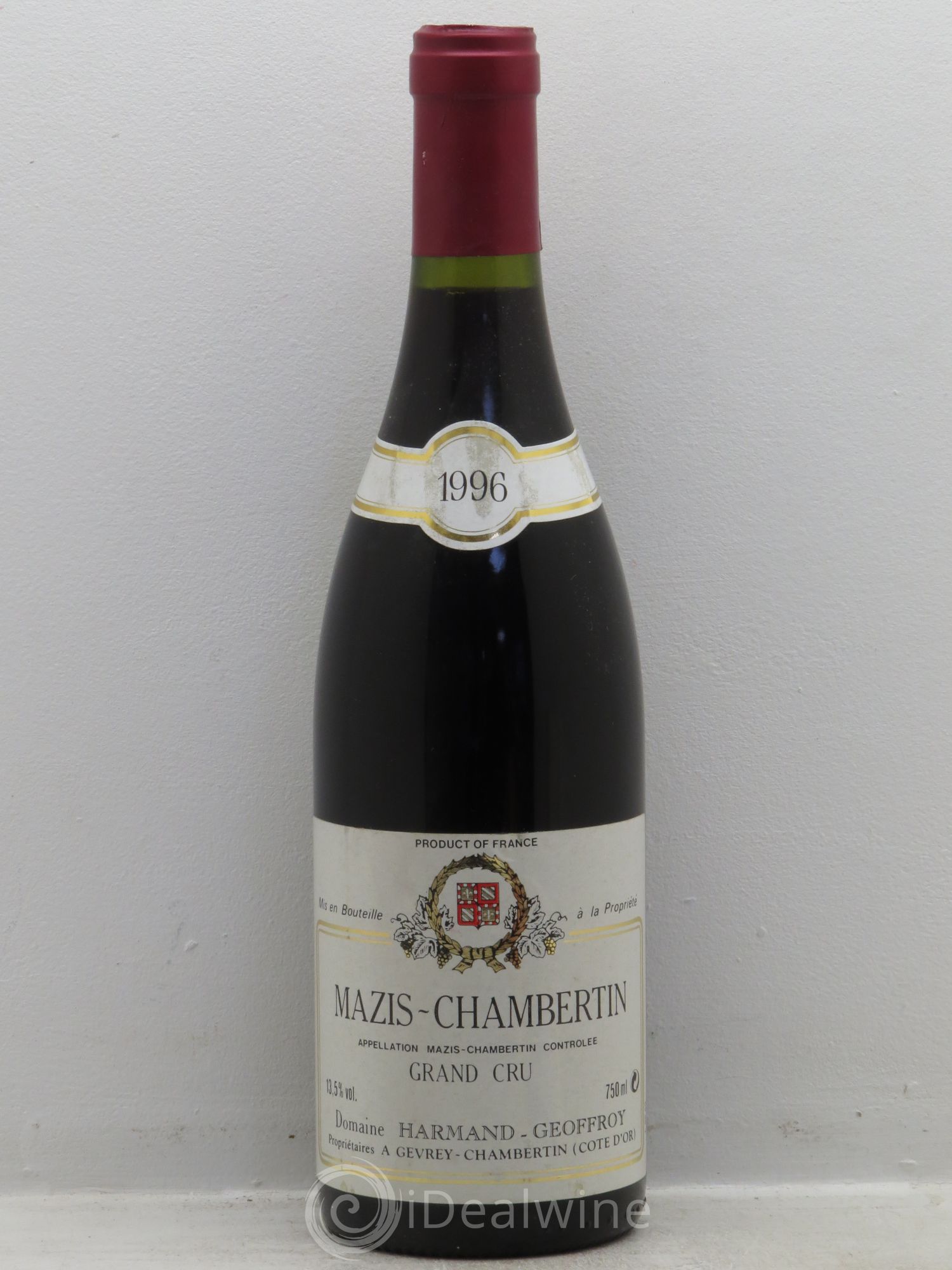 Mazis-Chambertin Grand Cru Harmand-Geoffroy (Domaine) 1996 - Lot de 1 bouteille - 0