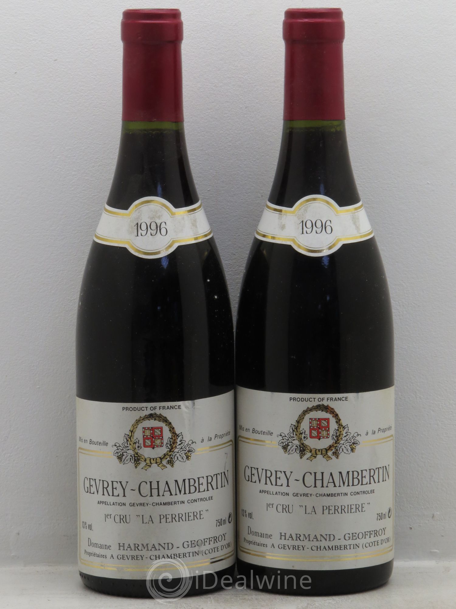 Gevrey-Chambertin 1er Cru La Perrière Harmand-Geoffroy (Domaine) 1996 - Lot de 2 bouteilles - 0