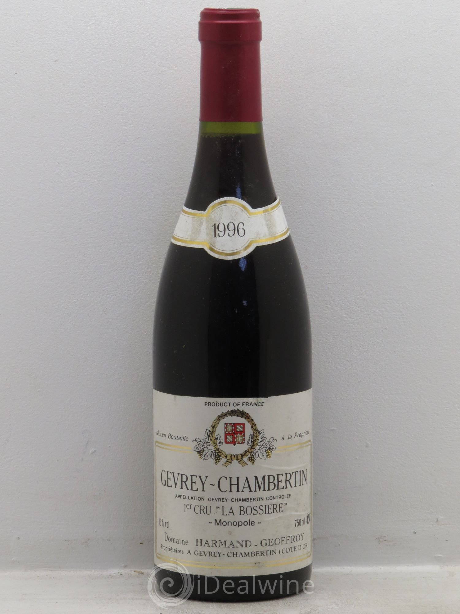 Gevrey-Chambertin 1er Cru La Bossière Harmand-Geoffroy (Domaine) 1996 - Lot de 6 bouteilles - 0