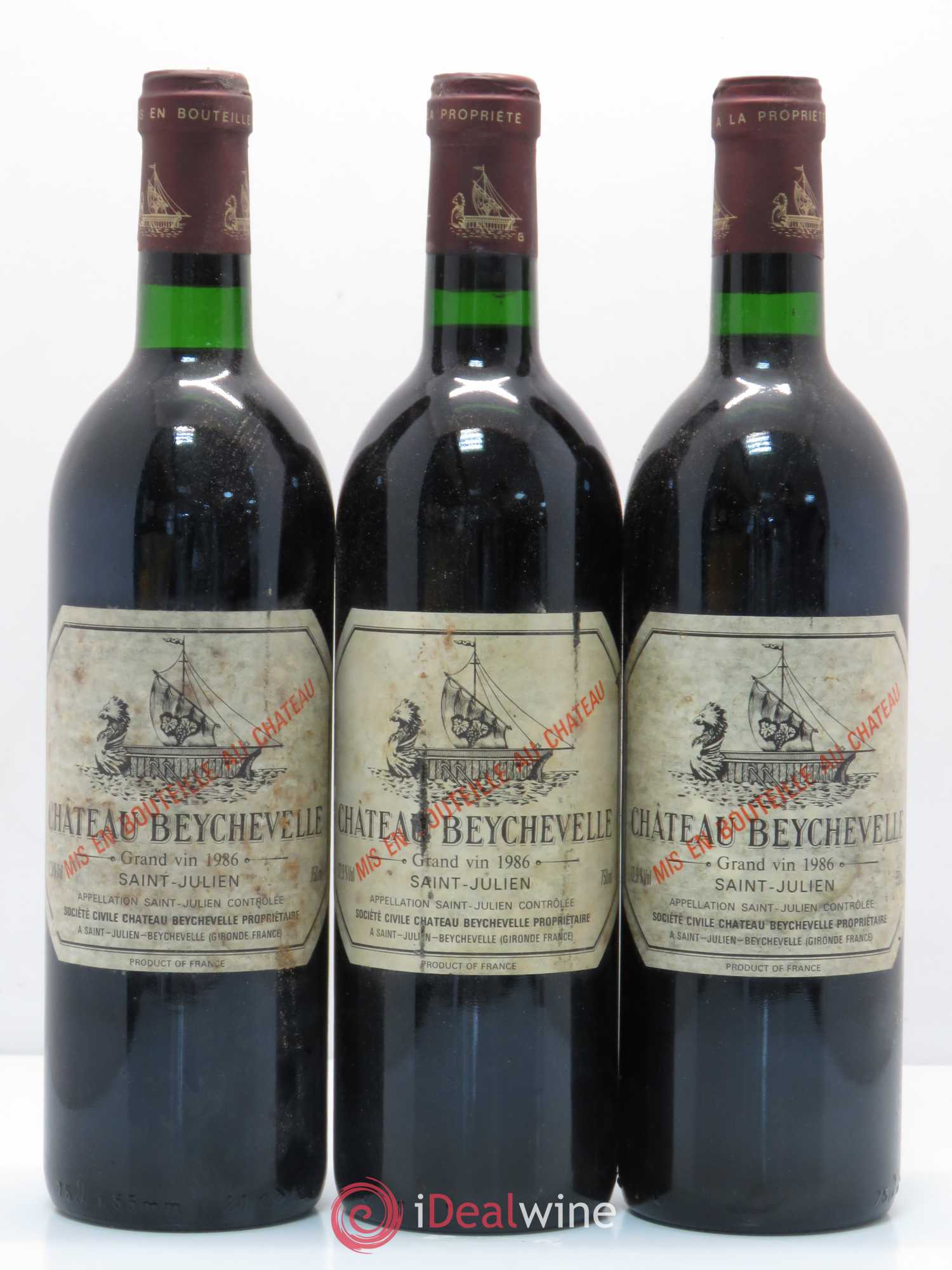 Château Beychevelle 4ème Grand Cru Classé 1986 - Lot de 6 bouteilles - 1