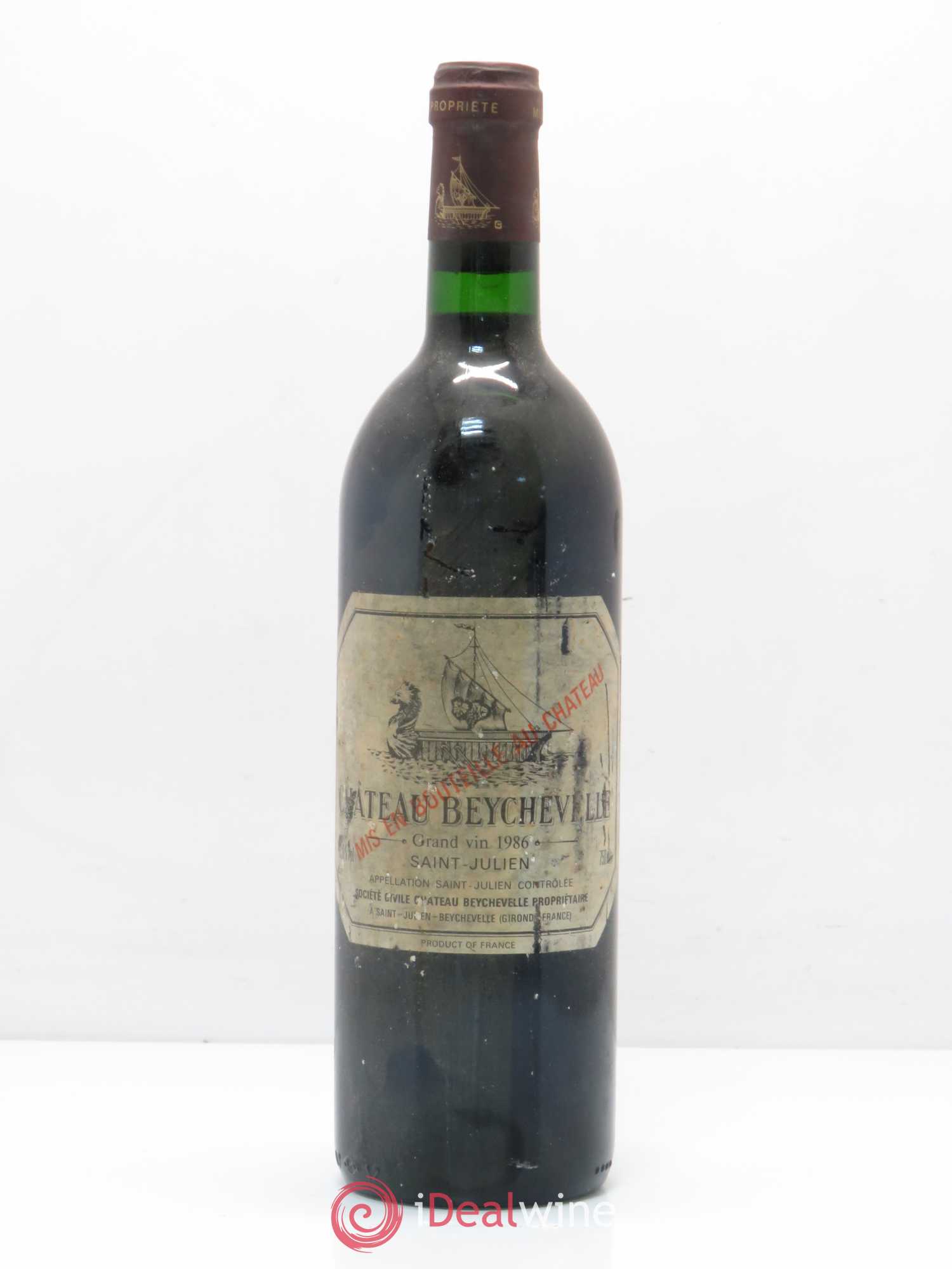 Château Beychevelle 4ème Grand Cru Classé 1986 - Lot de 1 bouteille - 0