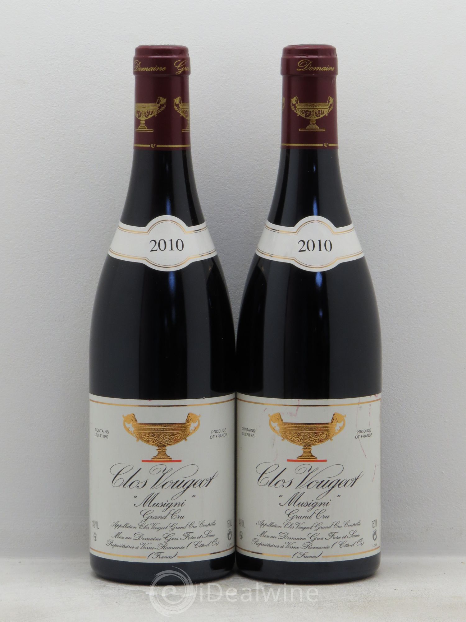 Clos de Vougeot Grand Cru Musigni Gros Frère & Soeur 2010 - Lot de 2 bouteilles - 0