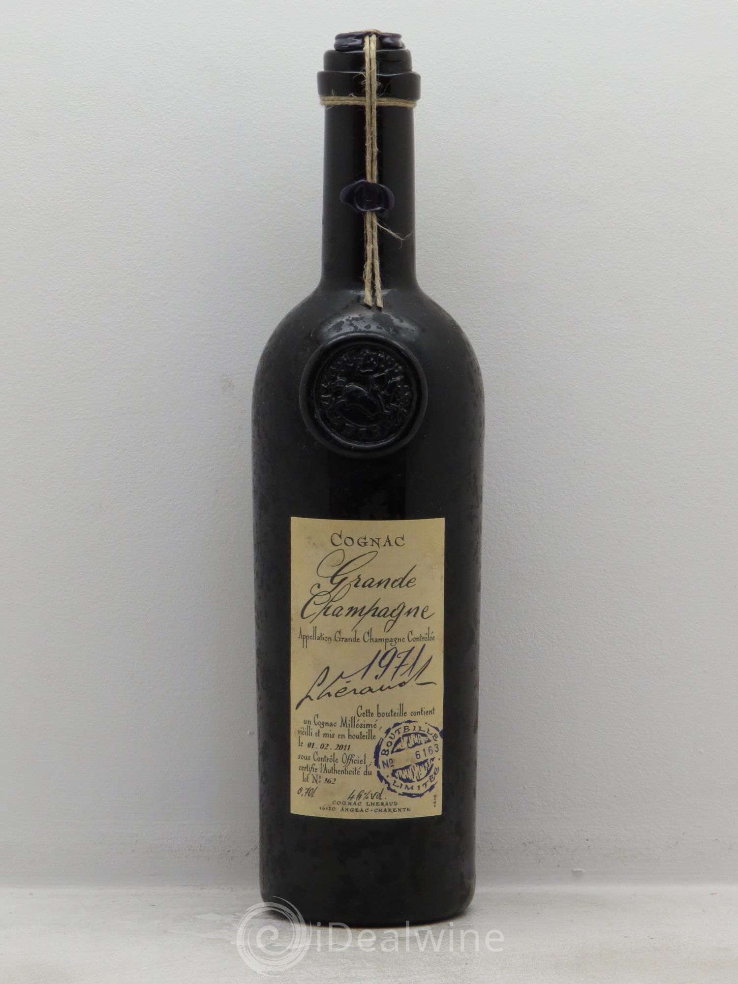 Cognac Grande Champagne Lheraud (46°) 1971 - Posten von 1 Flasche - 0