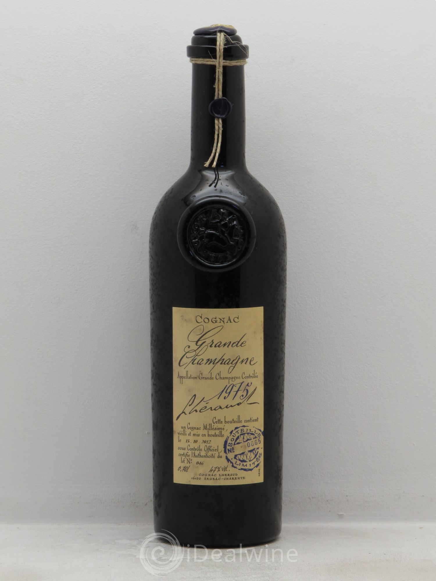 Cognac Grande Champagne Lheraud (47°) 1975 - Posten von 1 Flasche - 0