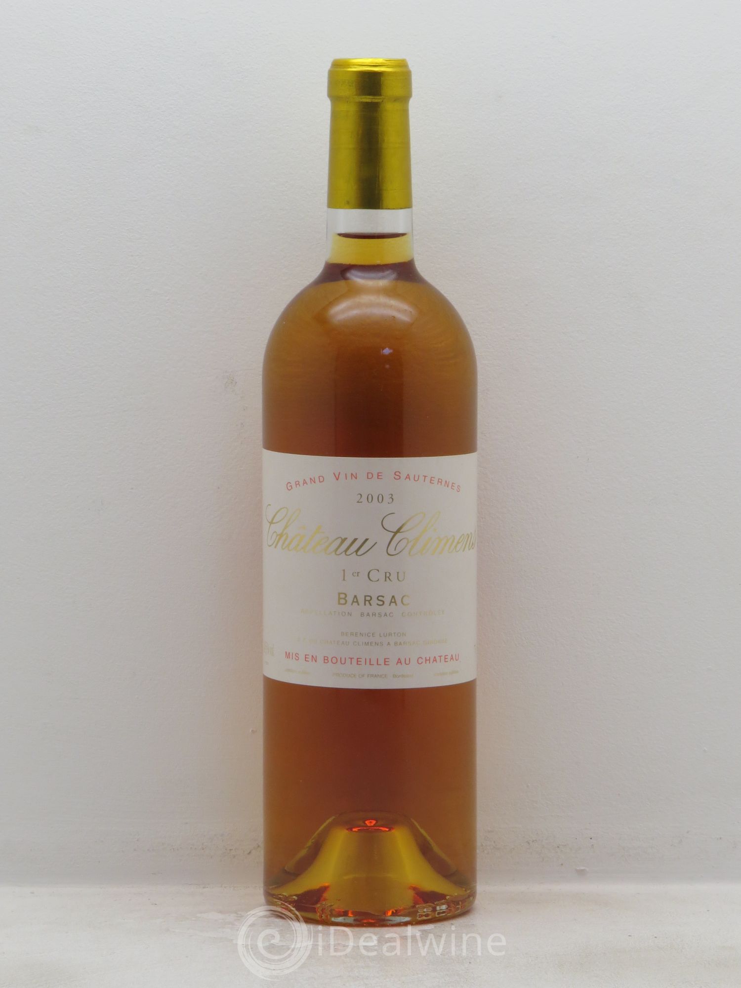 Château Climens 1er Grand Cru Classé 2003 - Lotto di 1 bottiglia - 0