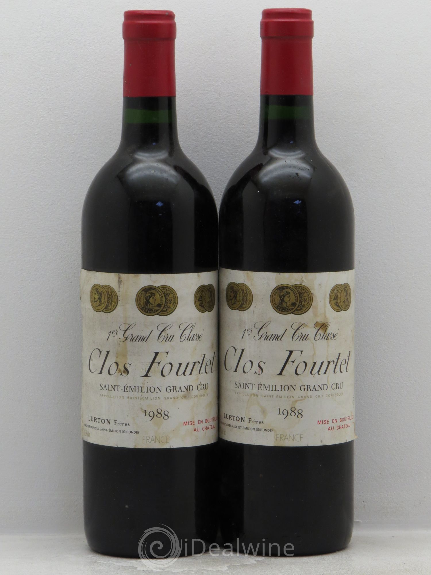 Clos Fourtet 1er Grand Cru Classé B 1988 - Lot de 2 bouteilles - 0