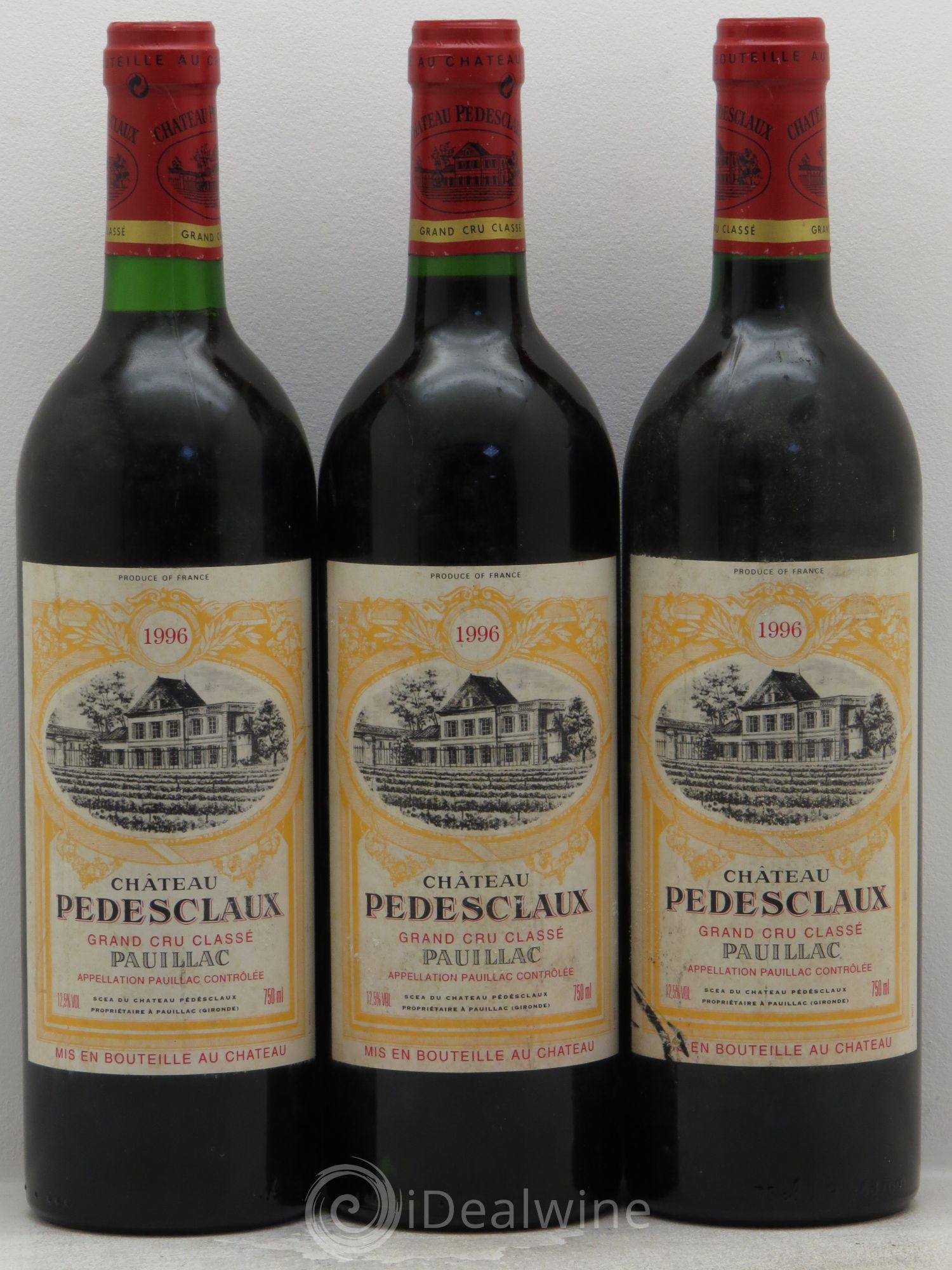 Château Pedesclaux 5ème Grand Cru Classé 1996 - Lot de 3 bouteilles - 0