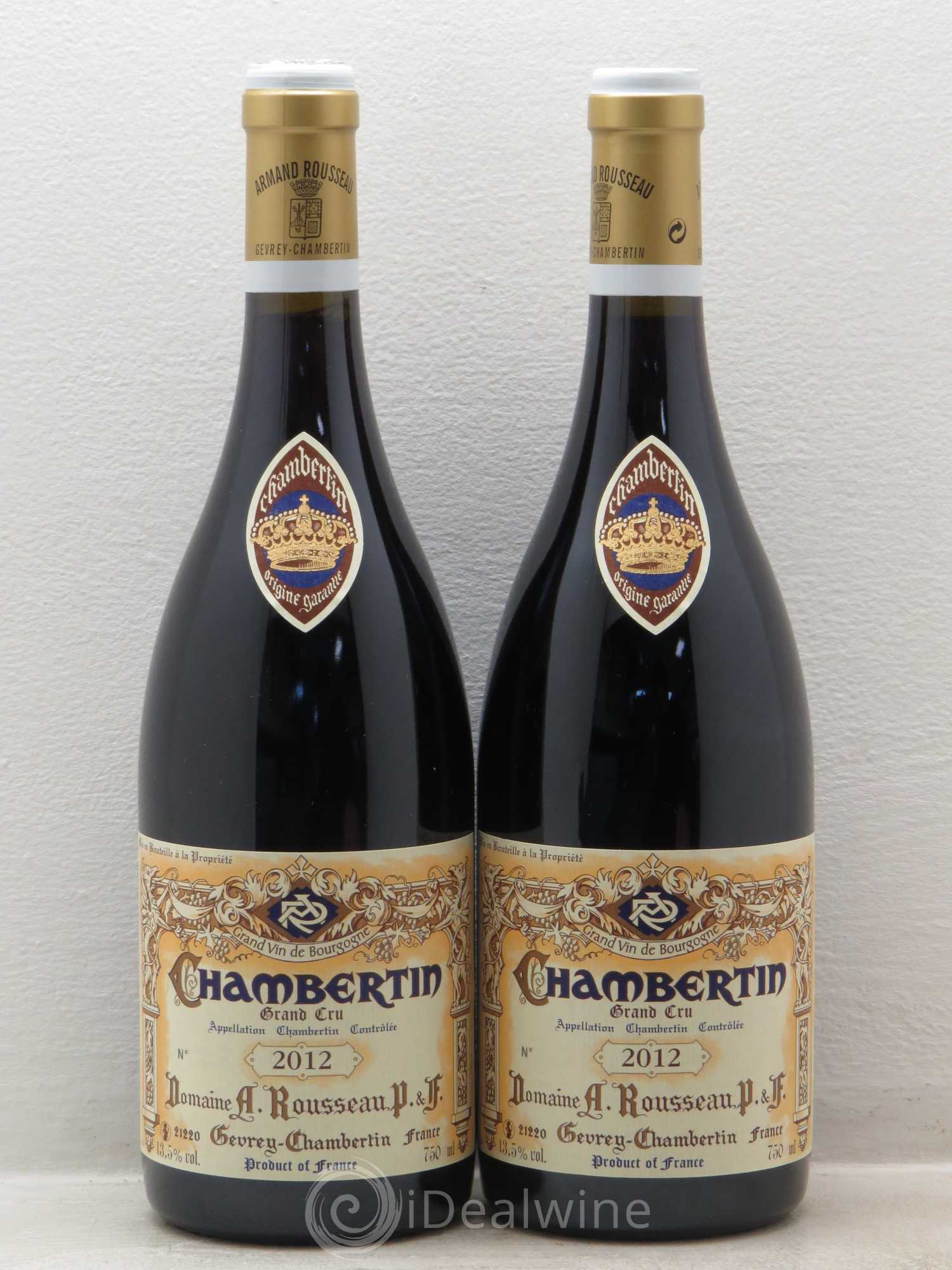 Chambertin Grand Cru Armand Rousseau (Domaine) 2012 - Lot de 2 bouteilles - 0