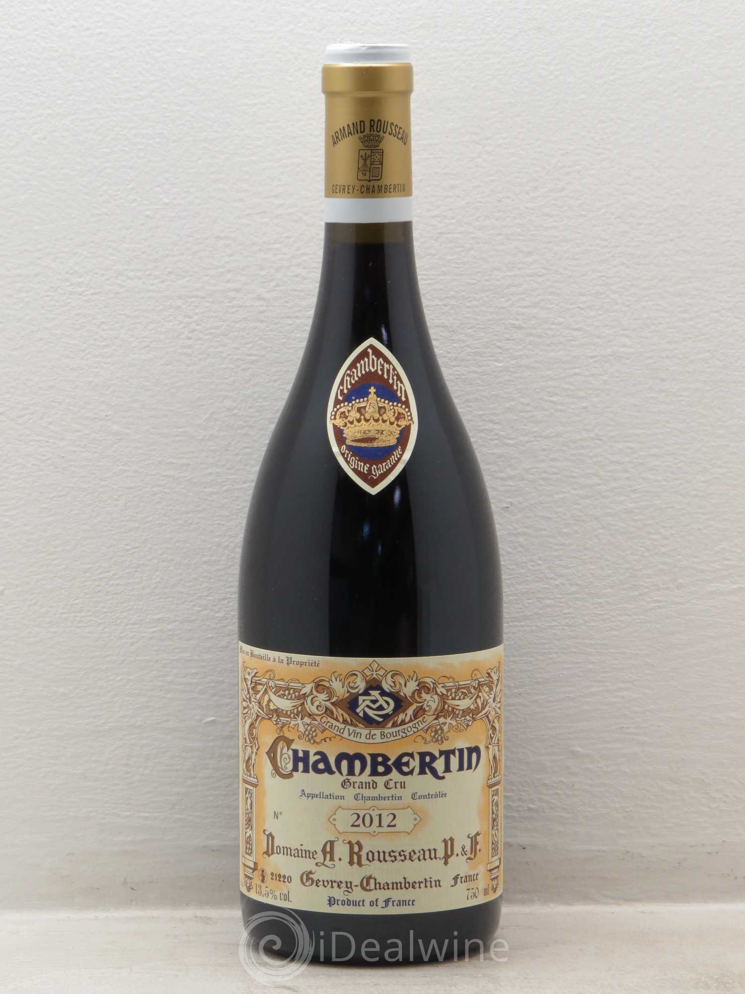 Chambertin Grand Cru Armand Rousseau (Domaine) 2012 - Lot de 1 bouteille - 0