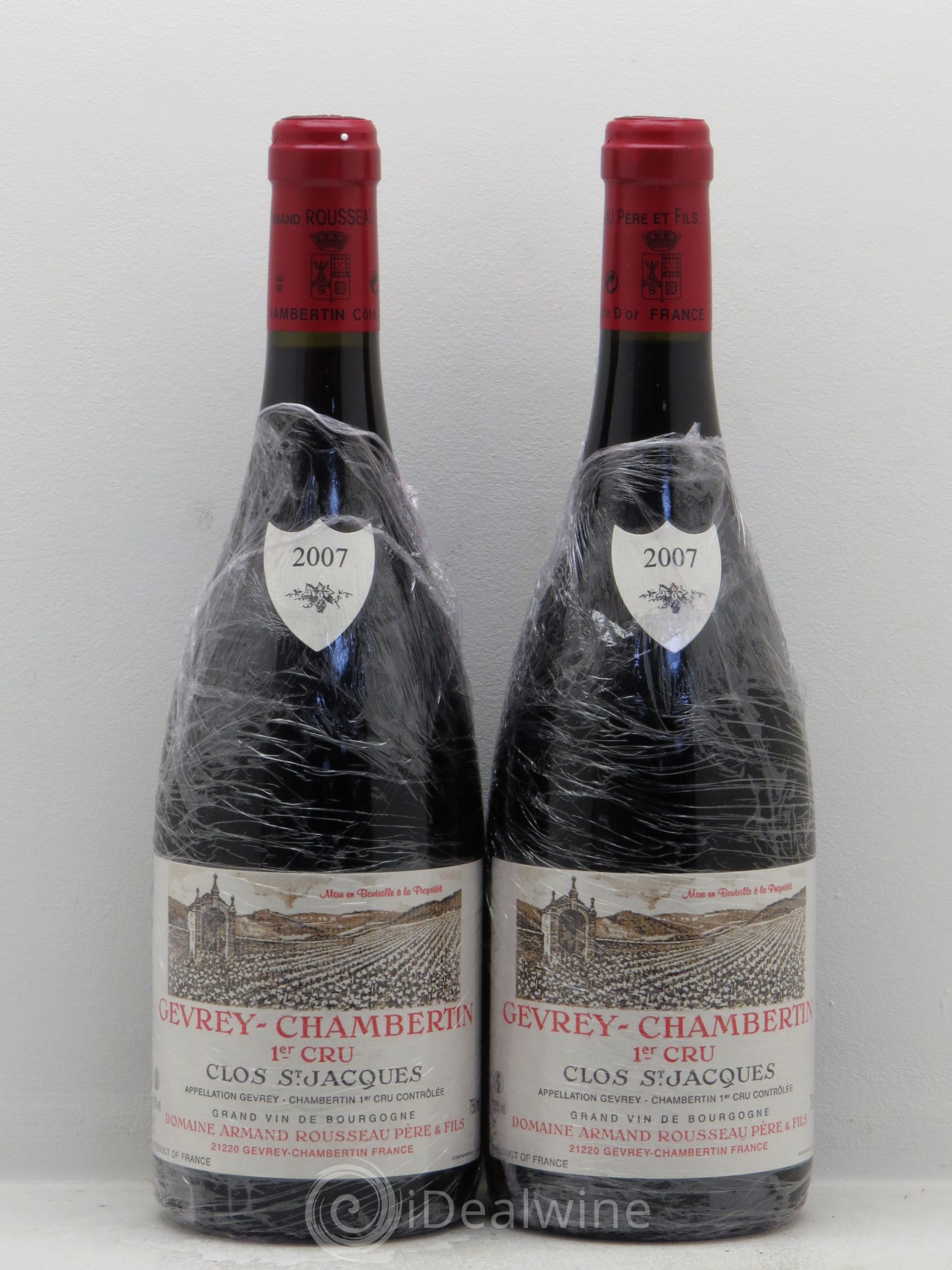 Gevrey-Chambertin 1er Cru Clos Saint-Jacques Armand Rousseau (Domaine) 2007 - Lot de 2 bouteilles - 0