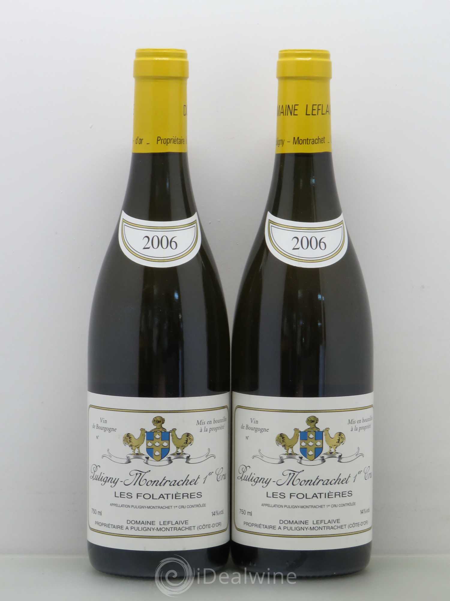 Puligny-Montrachet 1er Cru Les Folatières Leflaive (Domaine) 2006 - Lot de 2 bouteilles - 0
