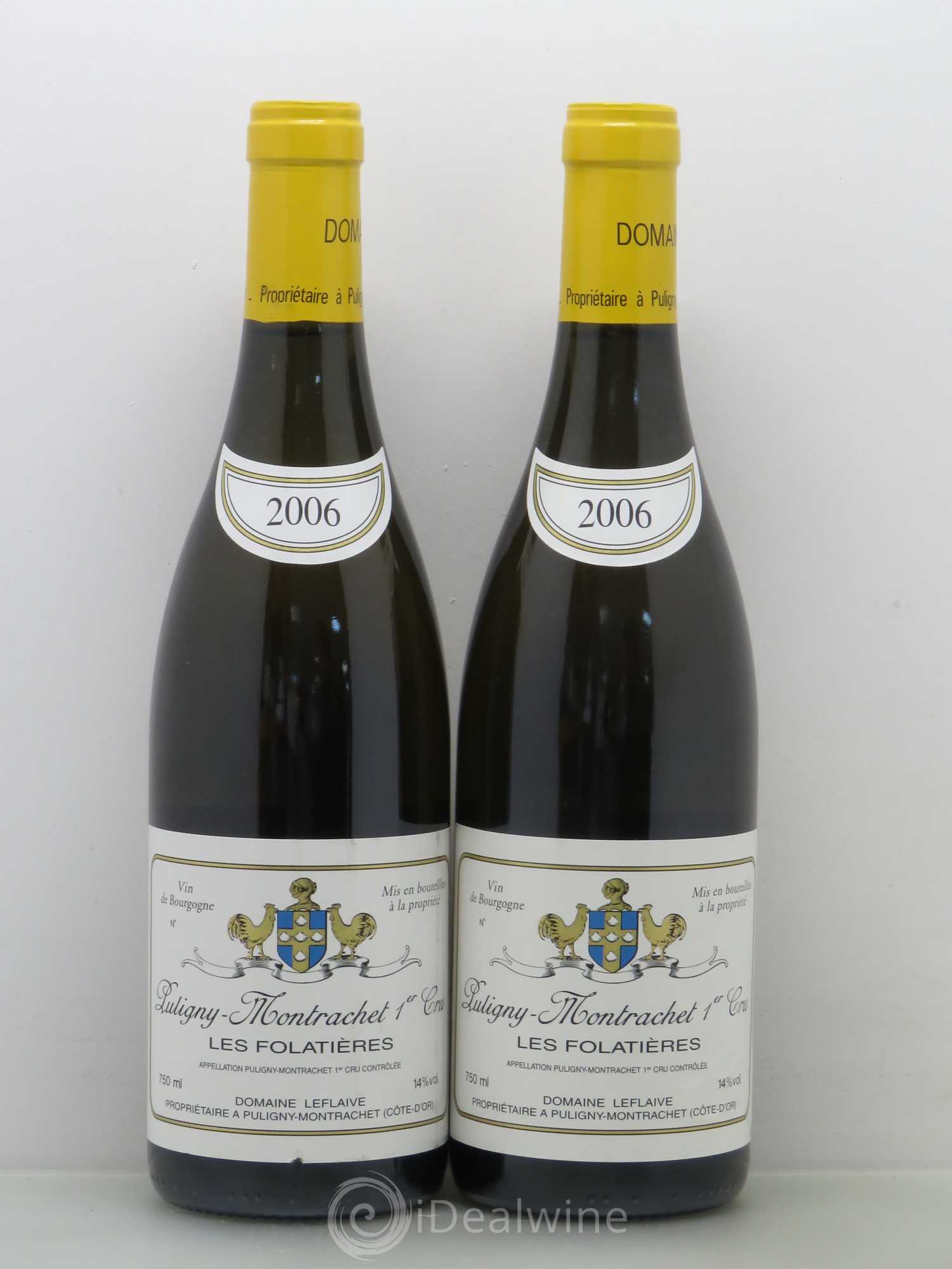 Puligny-Montrachet 1er Cru Les Folatières Leflaive (Domaine) 2006 - Lot de 2 bouteilles - 0