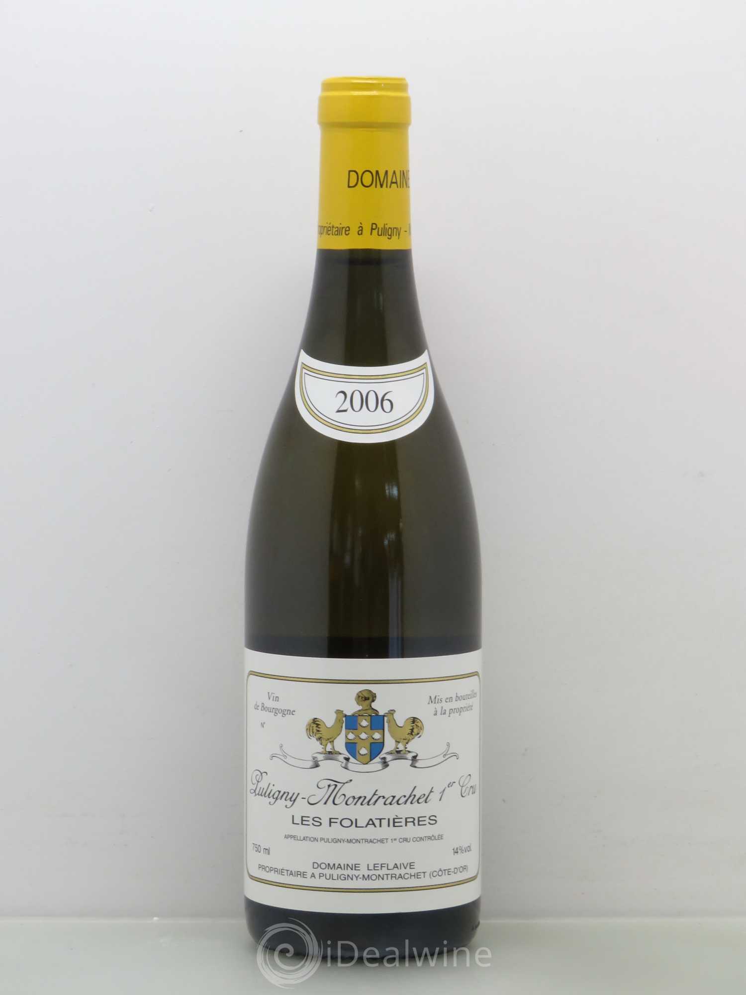 Puligny-Montrachet 1er Cru Les Folatières Leflaive (Domaine) 2006 - Lot de 1 bouteille - 0