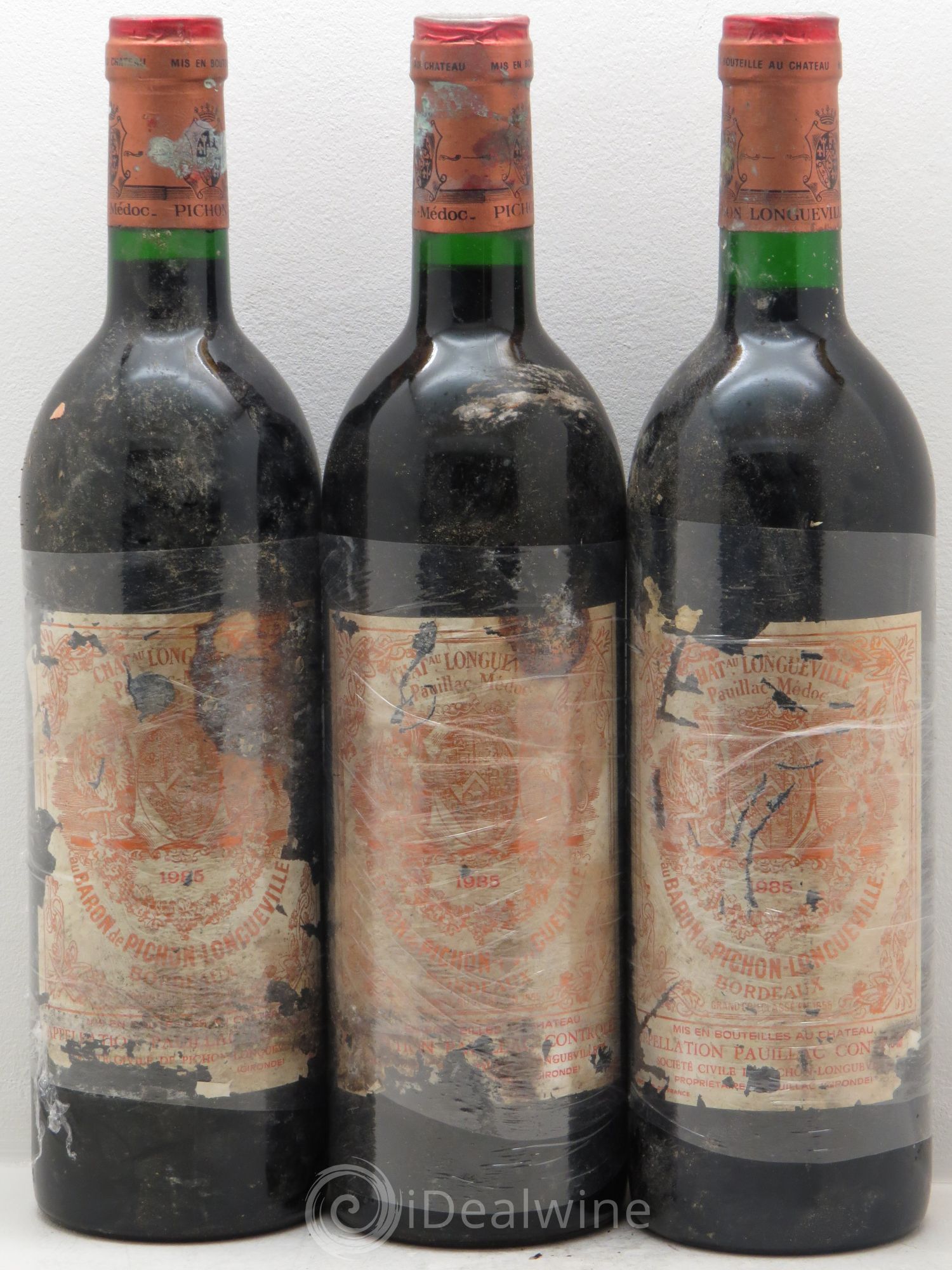 Pichon Longueville Baron 2ème Grand Cru Classé 1985 - Lot de 3 bouteilles - 0