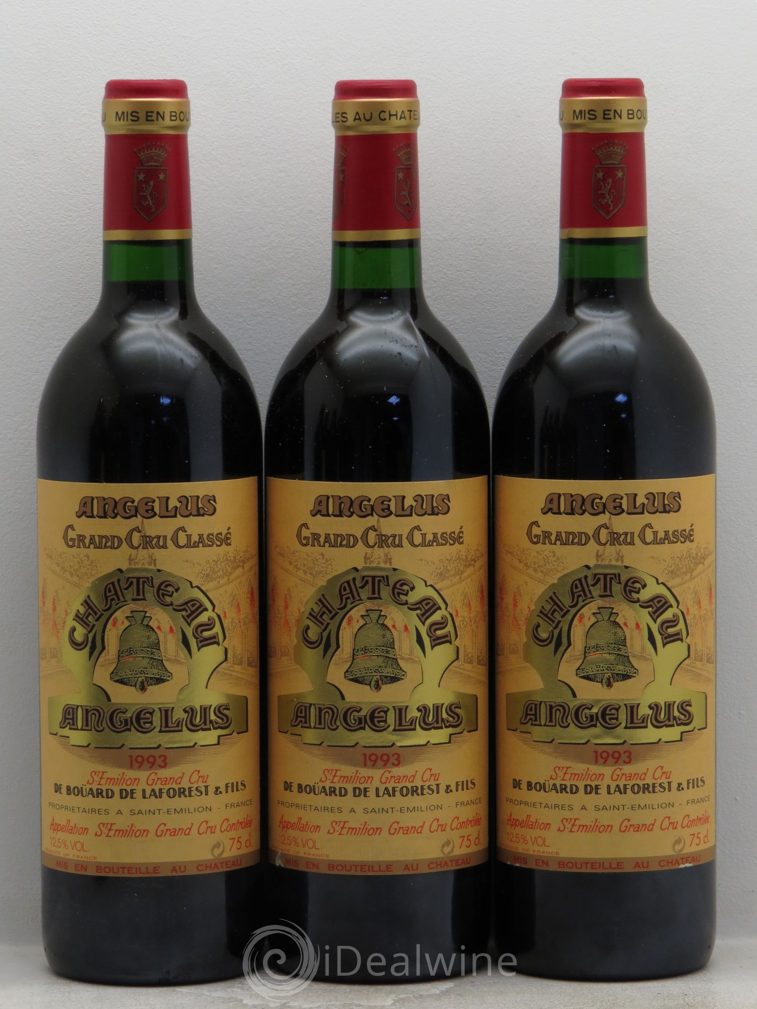 Château Angélus 1er Grand Cru Classé A 1993 - Lot de 12 bouteilles - 1