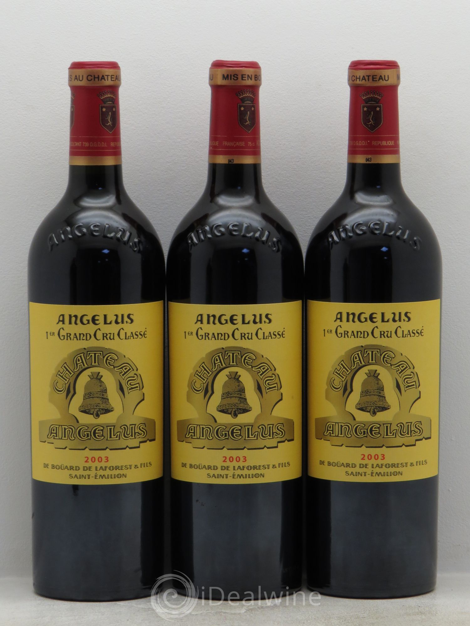 Château Angélus 1er Grand Cru Classé A 2003 - Lot de 12 bouteilles - 1