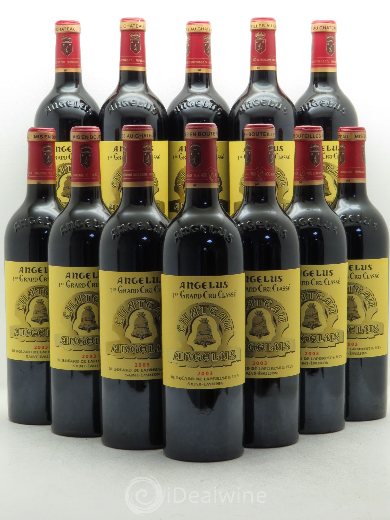 Château Angélus 1er Grand Cru Classé A 2003 - Lot de 12 bouteilles - 0
