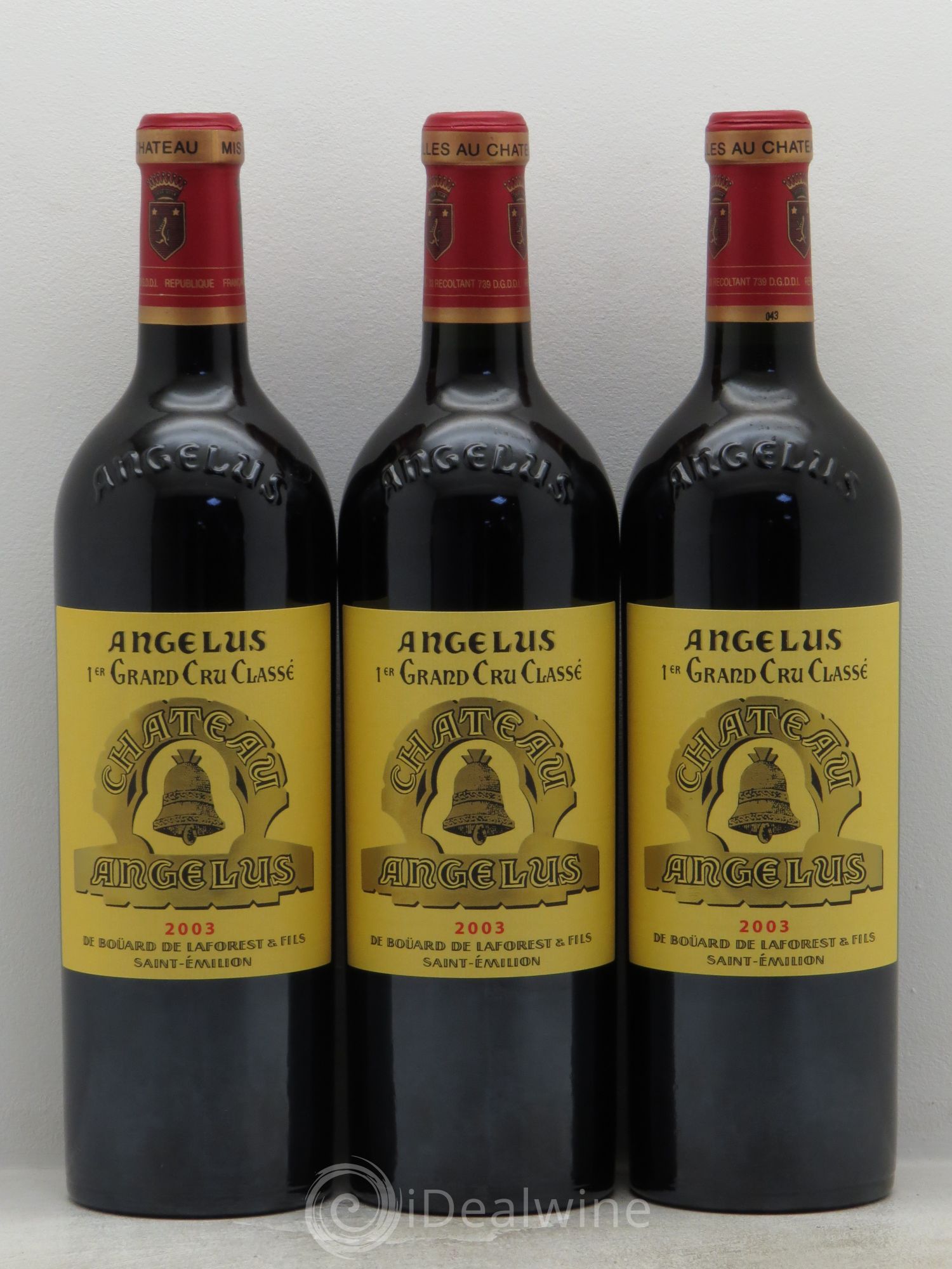Château Angélus 1er Grand Cru Classé A 2003 - Lot de 12 bouteilles - 1