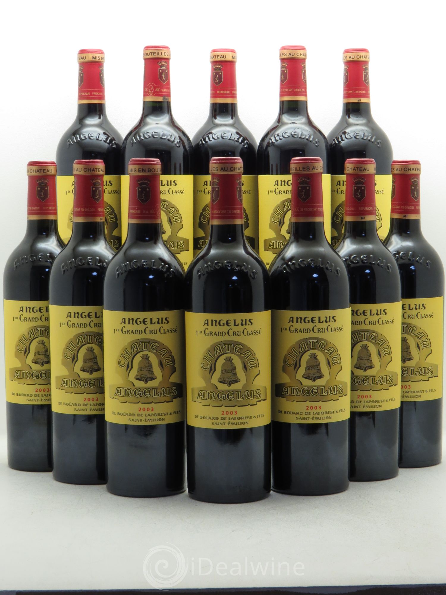Château Angélus 1er Grand Cru Classé A 2003 - Lot de 12 bouteilles - 0