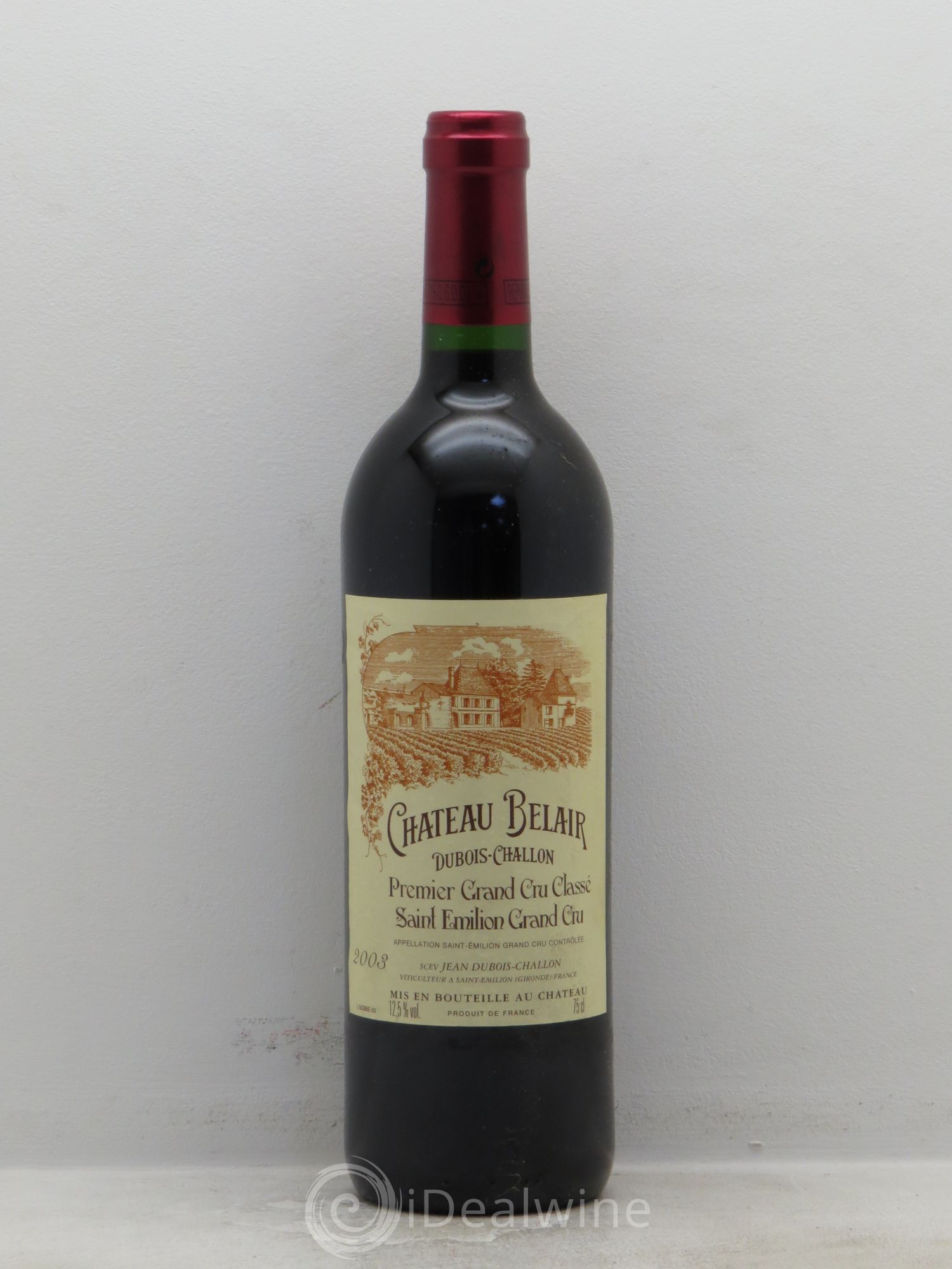 Château Belair (Belair-Monange) 1er Grand Cru Classé B 2003 - Lot de 12 bouteilles - 0