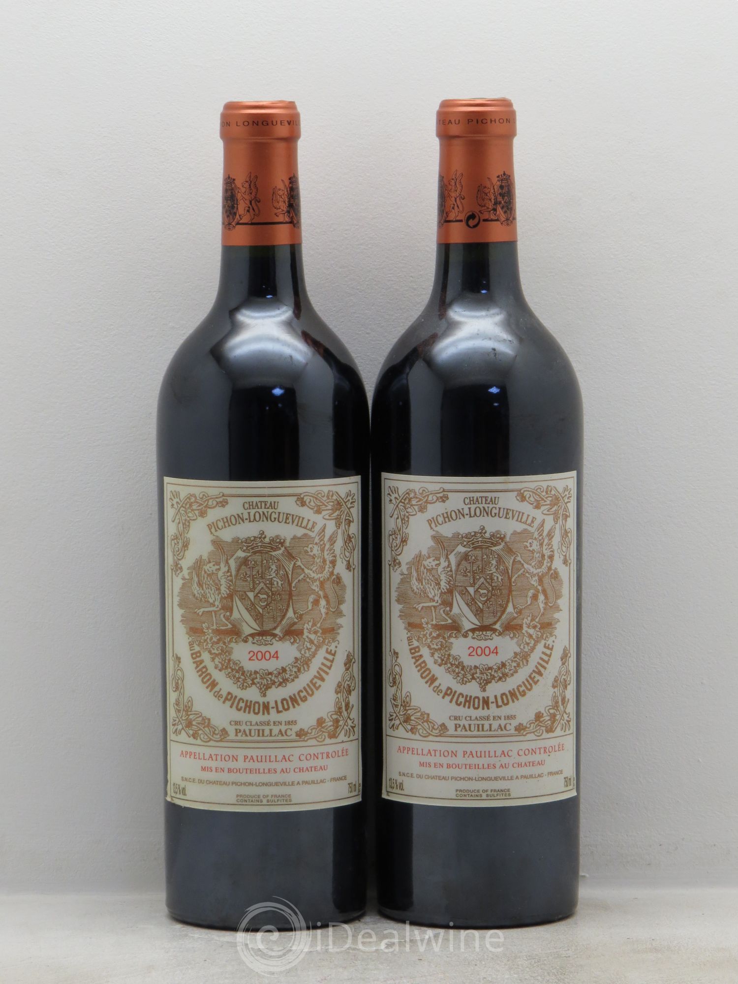 Pichon Longueville Baron 2ème Grand Cru Classé 2004 - Lot de 2 bouteilles - 0
